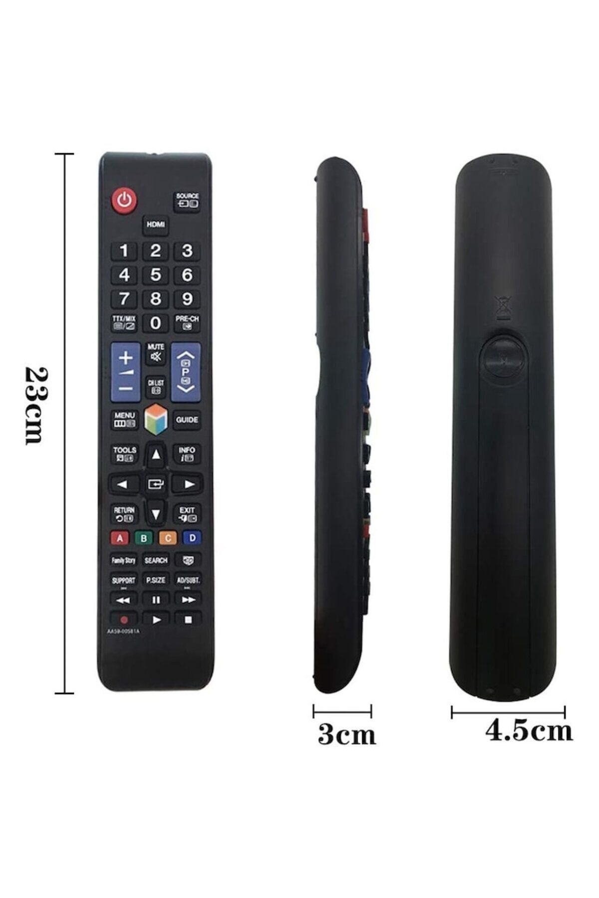 Bogadini-Universal Remote Control Compatible With Samsung Led/lcd Aa59-00581a, Identical To The Original 3