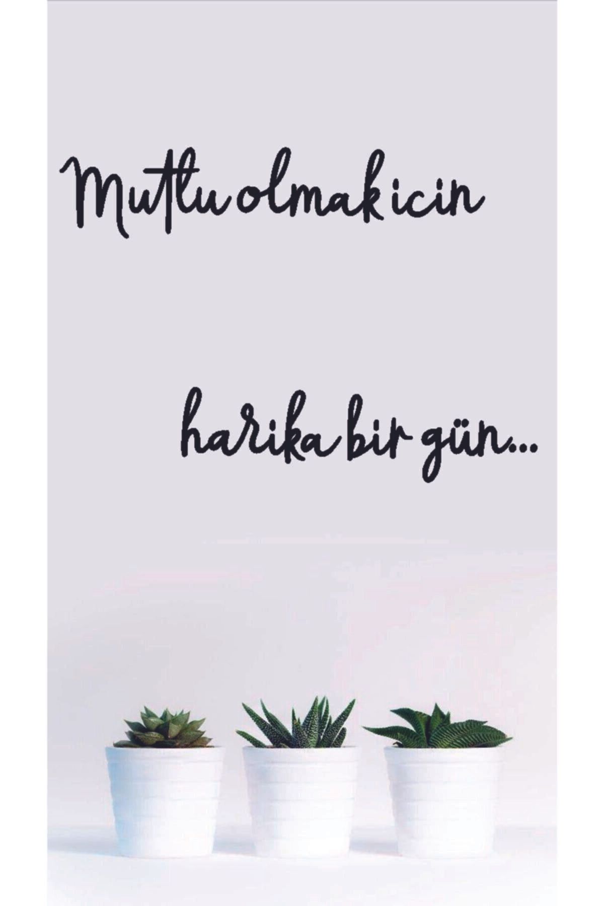 Saatistan Mutlu Günler İçin Şık Ahşap Duvar Yazısı Tablo Siyah
