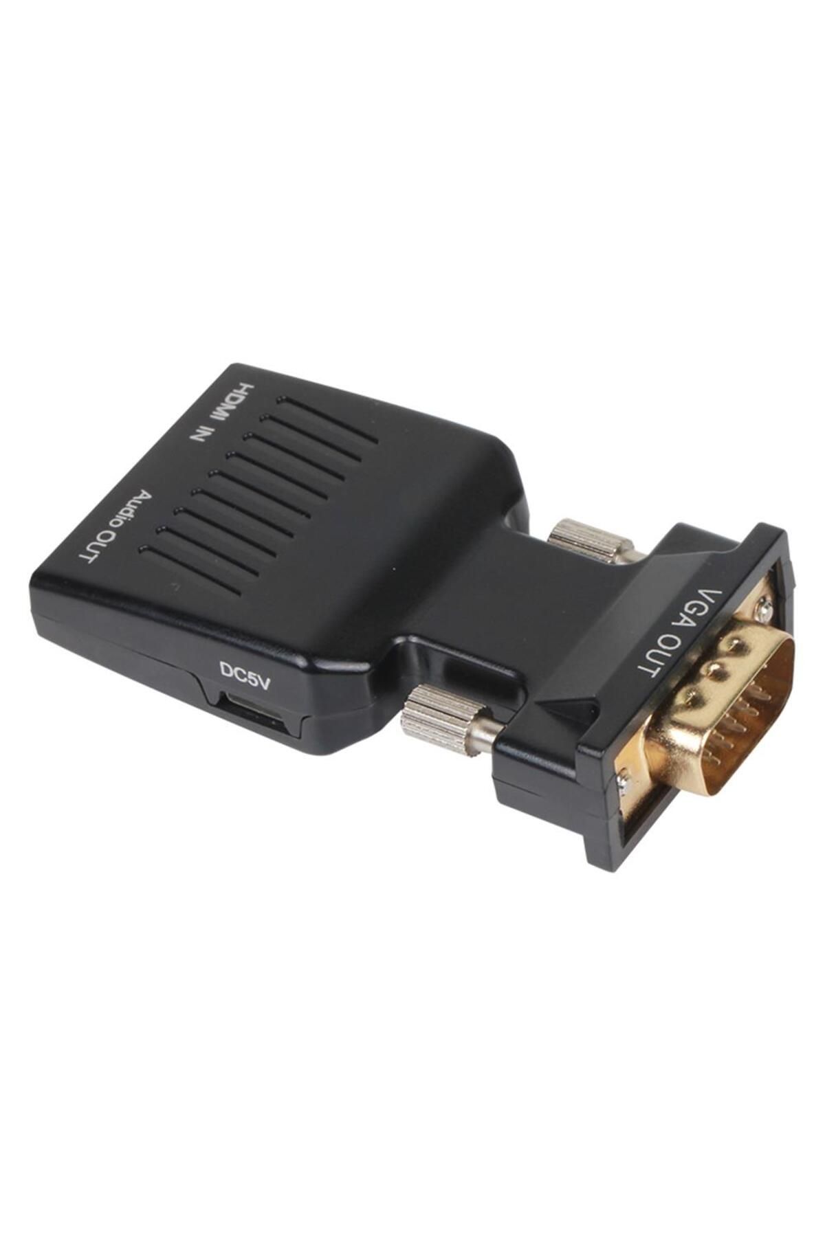 VCOM Siyah Vga Erkek To Hdmi Dişi Dönüştürücü