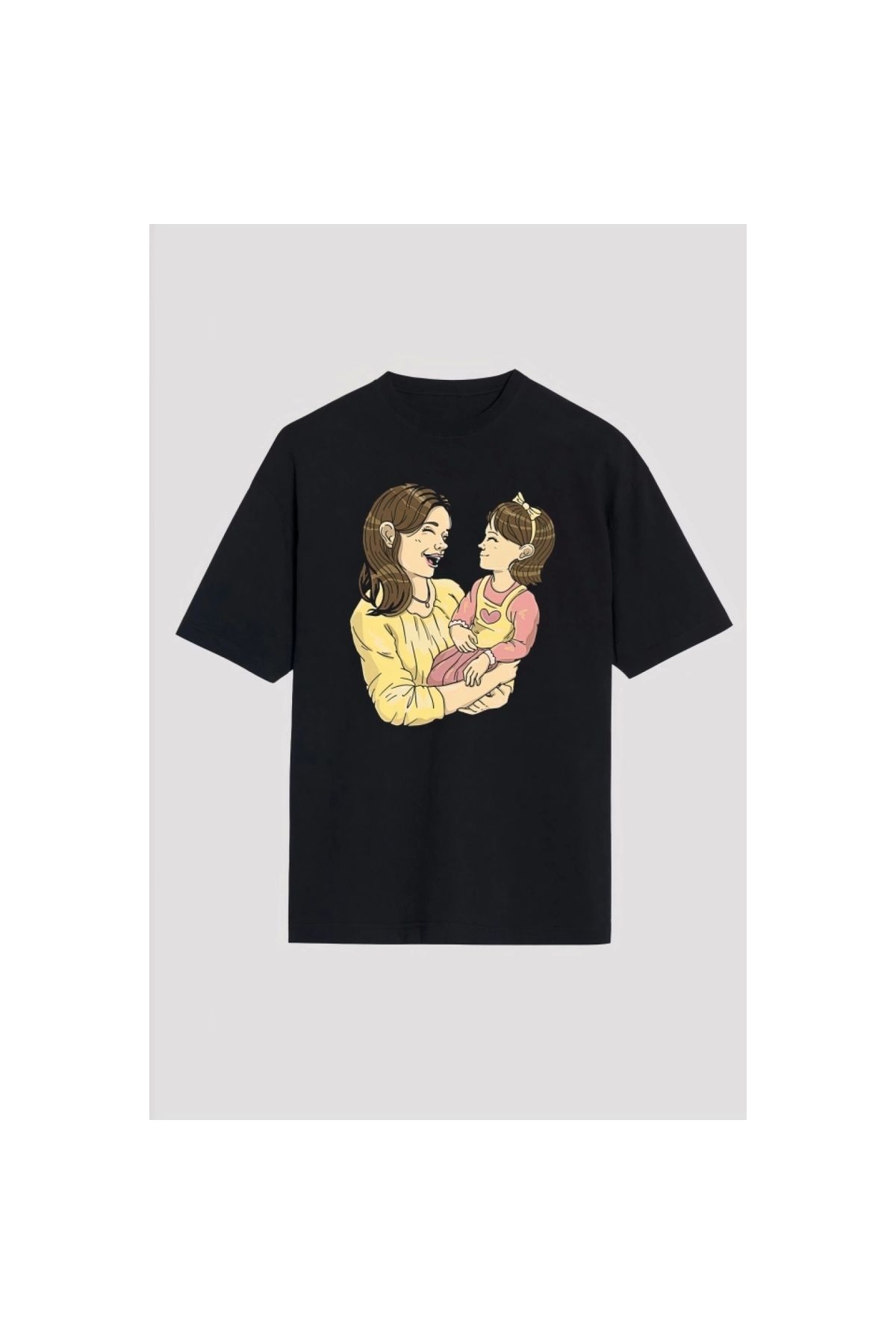 Marsilyan - Anneler Gününe Özel Tasarım Anne Kız Baskılı Tshirt