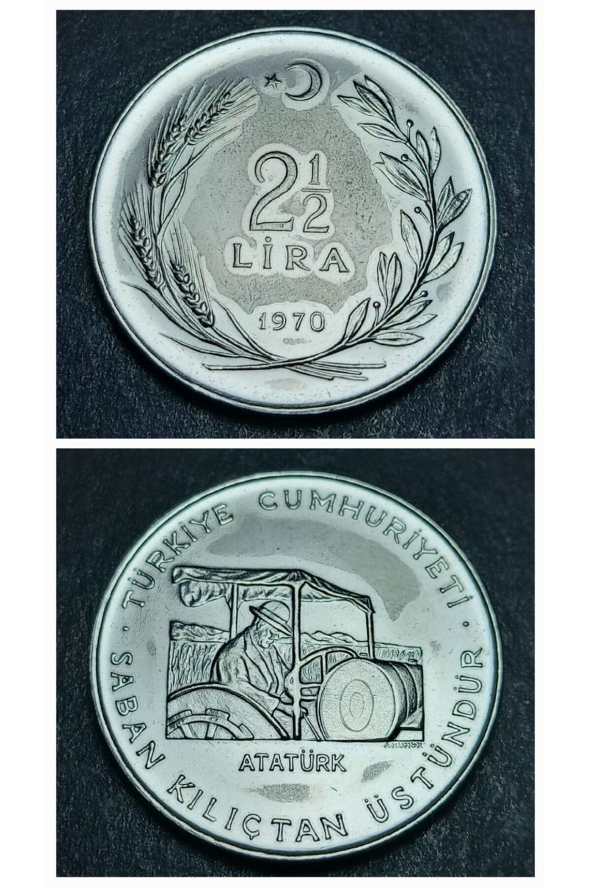 escoines koleksiyon 39963682634 Prof-Baskı 2½Lira 1970 FAO Eski Madeni Para