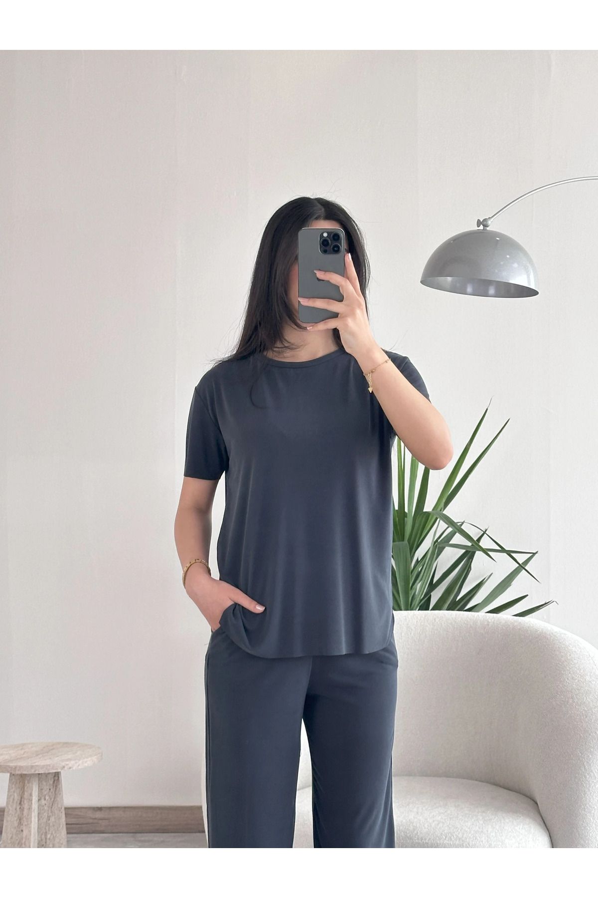 Kyra Studios Lacivert Palazzo Takım 1022