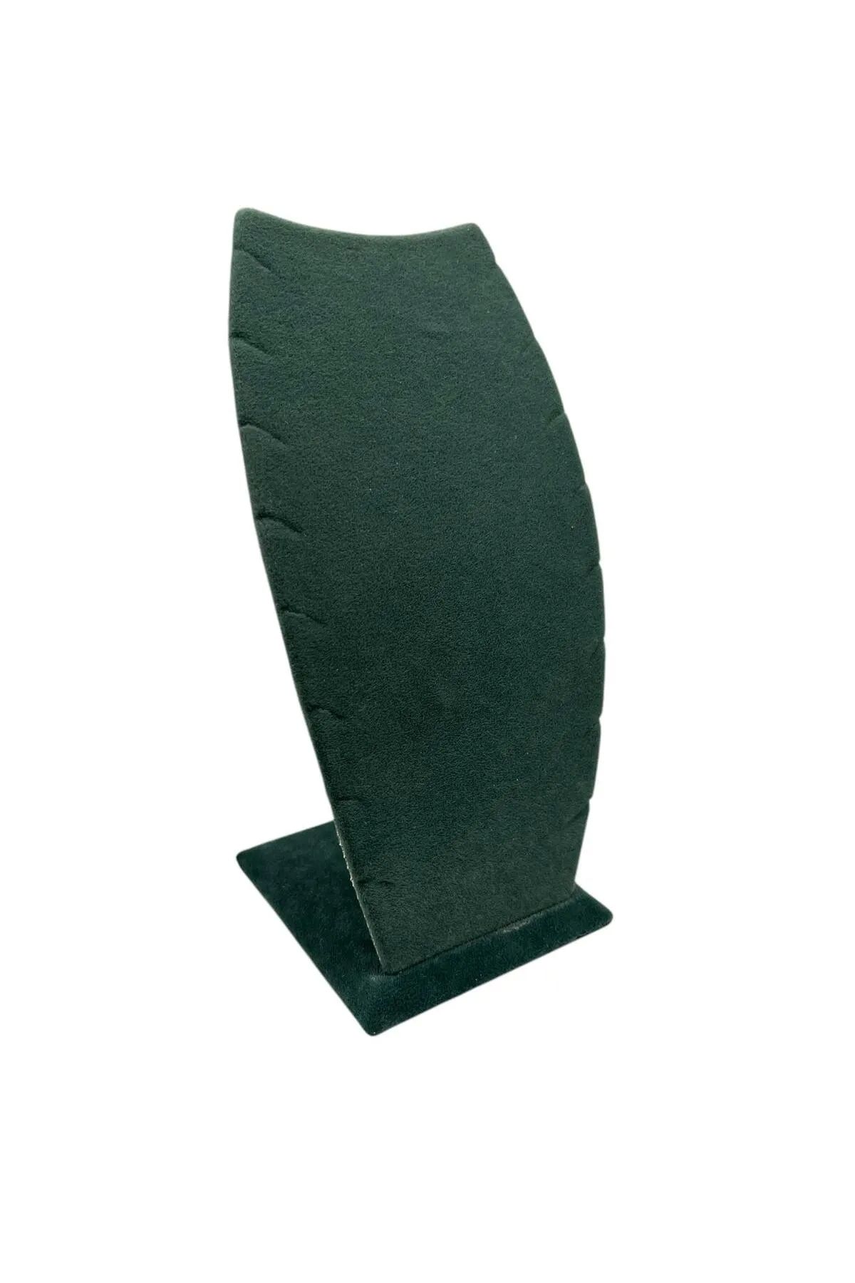 teknotrust Yeşil Süet Kumaş 25/12 cm Kolye Zincirli Ayaklı Stand