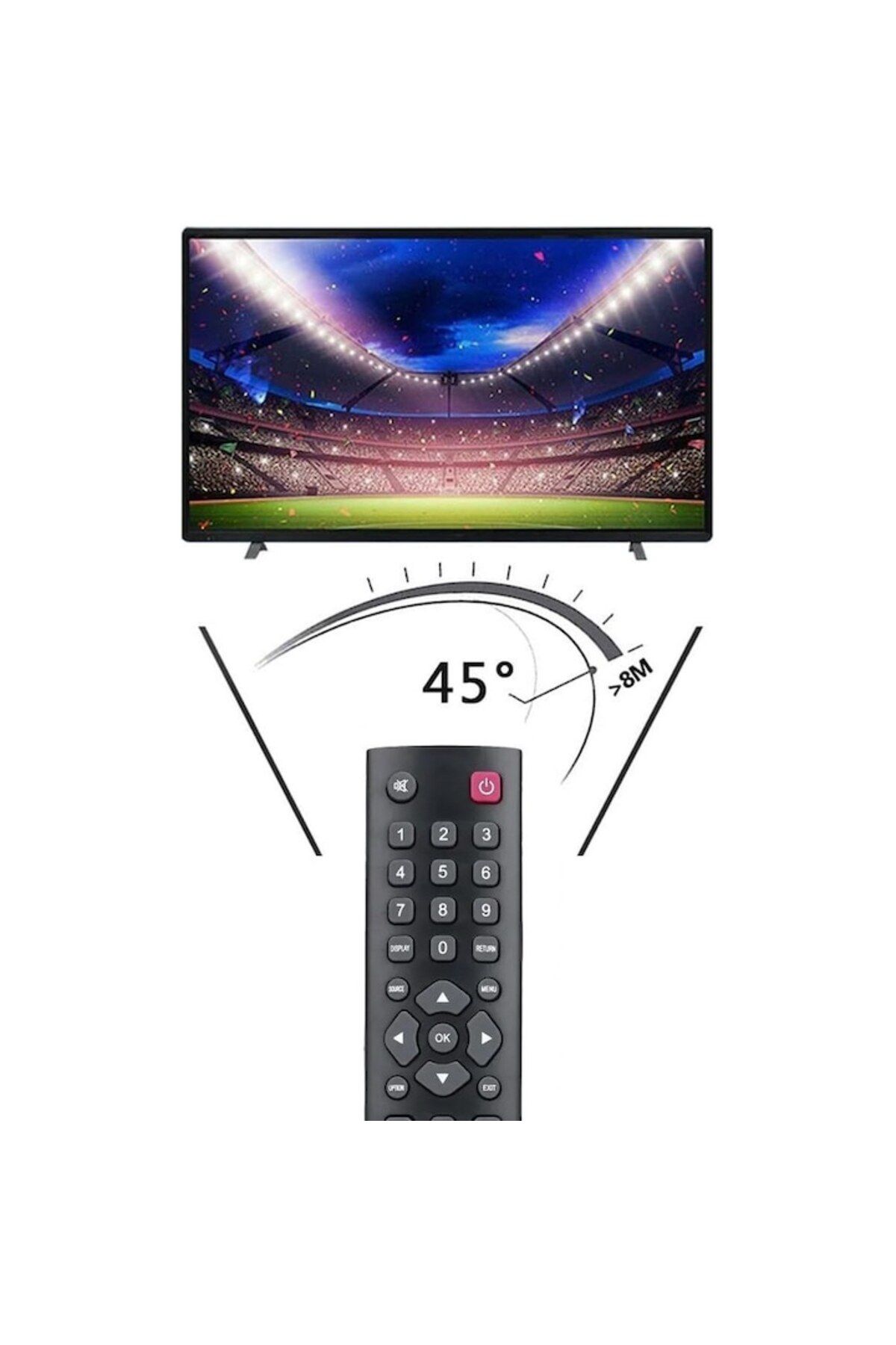 Bogadini-Universal Remote Control Compatible with Vortex Ledv-32td1210 Led/lcd TV, Identical to the Original 3