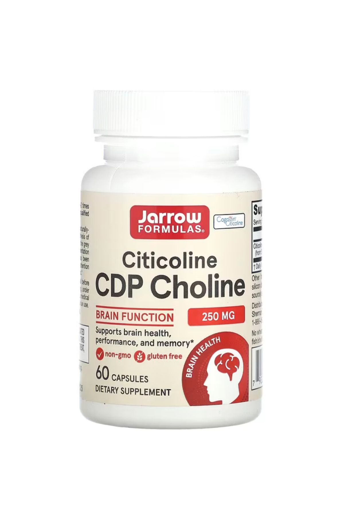 Jarrow Formulas , Citicoline, 250 mg, 60 Capsules