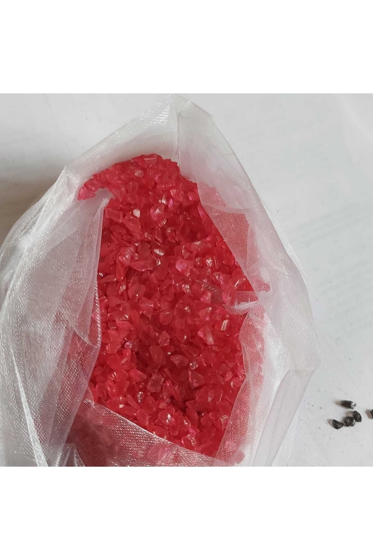 Saatistan Kırmızı Cam Kırıkları, Dekorasyon İçin 400gr Epoksi Malzeme