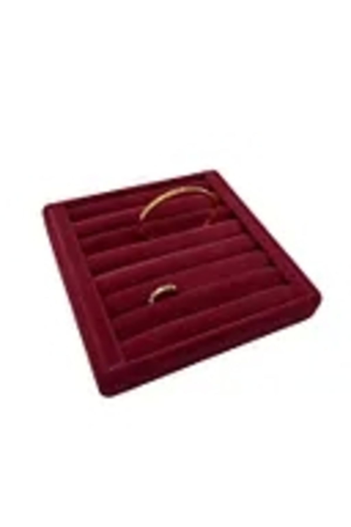 teknotrust Bordo Süet Kumaş Yüzük Sergileme Standı 15x15 cm, şık ve dayanıklı tasarım