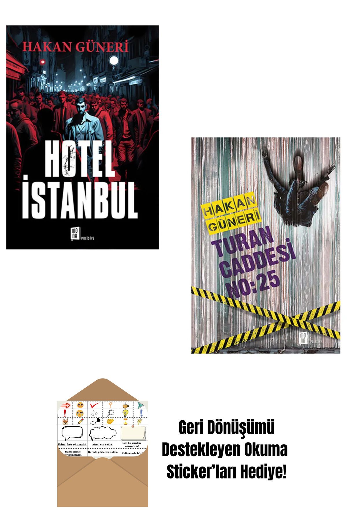 Mona Kitap Hakan Güneri 2 Kitap Set + Okuma Sticker'ları