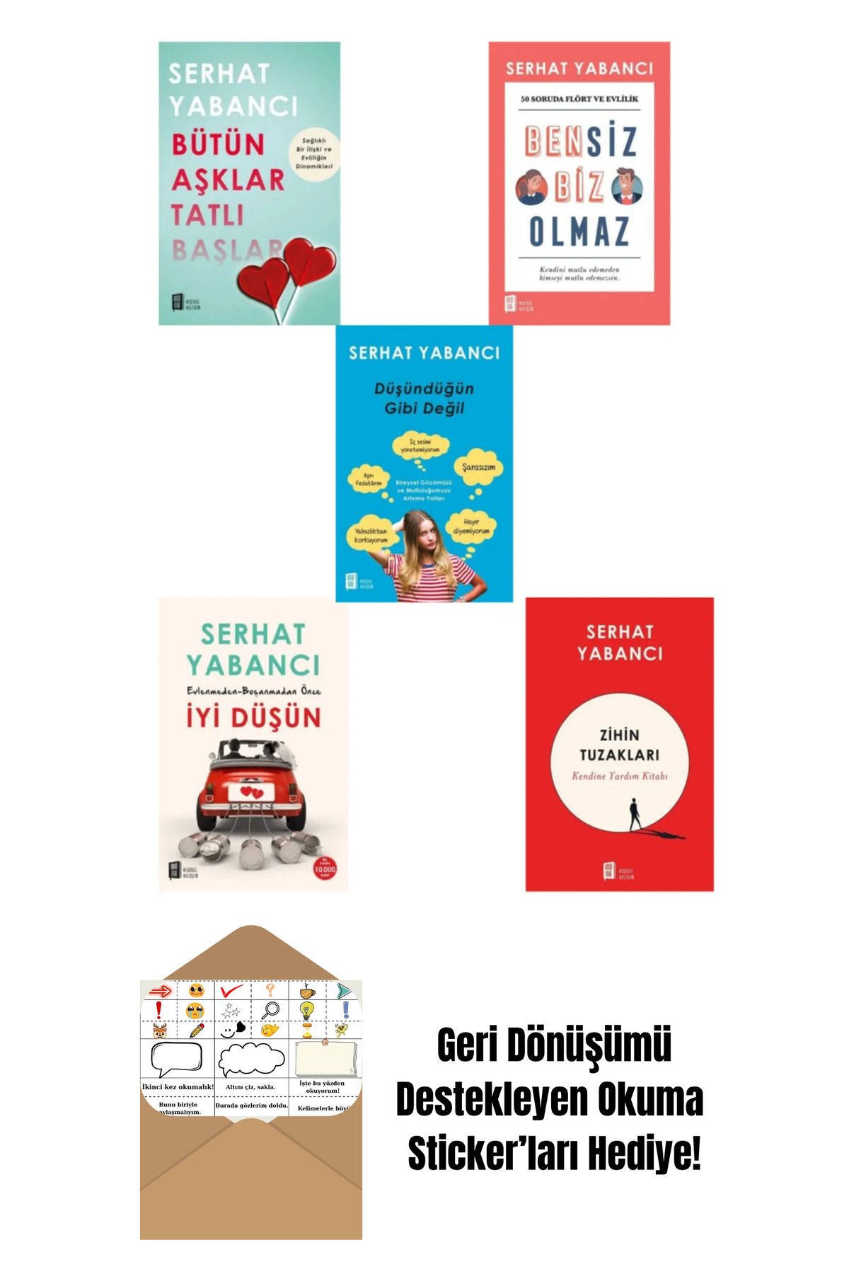 Mona Kitap Serhat Yabancı 5 Kitap Set + Okuma Sticker'ları