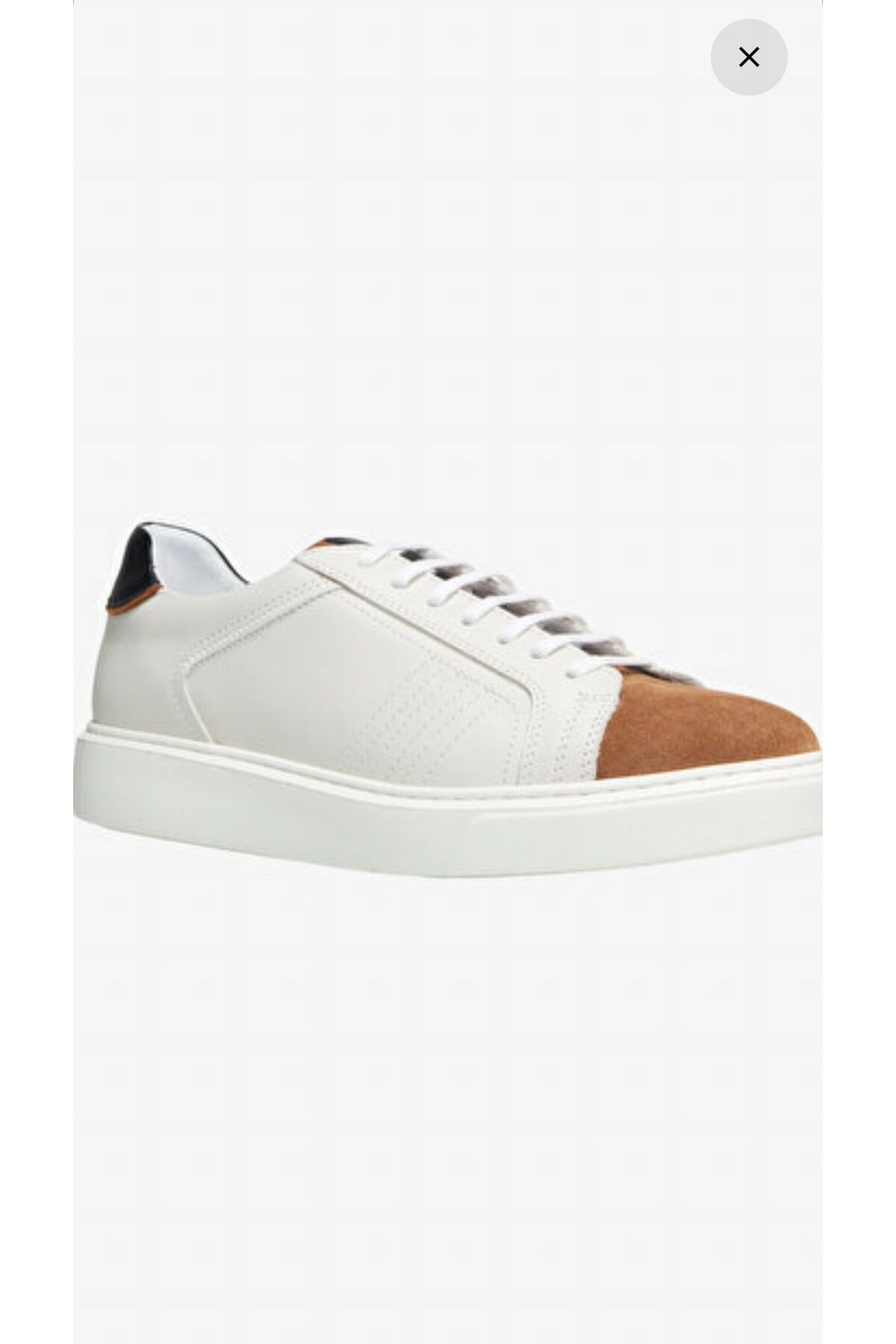 AC&Co / Altınyıldız Classics %100 Deri Rahat Taban Esnek Sneaker Bej-Beyaz Ayakkabı