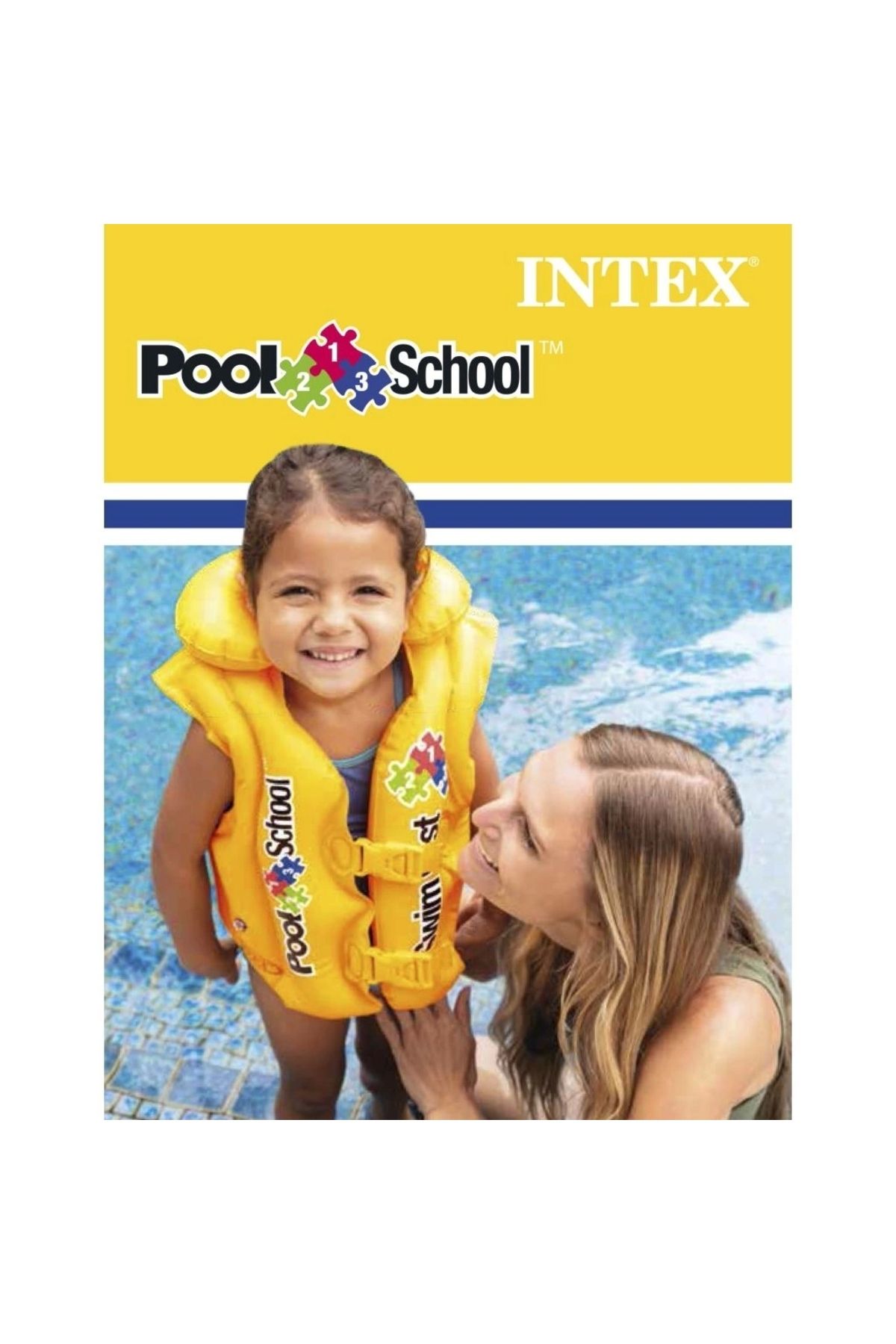 Intex POOL SCHOOL DELUXE SWIM VEST - BOYUN DESTEKLİ