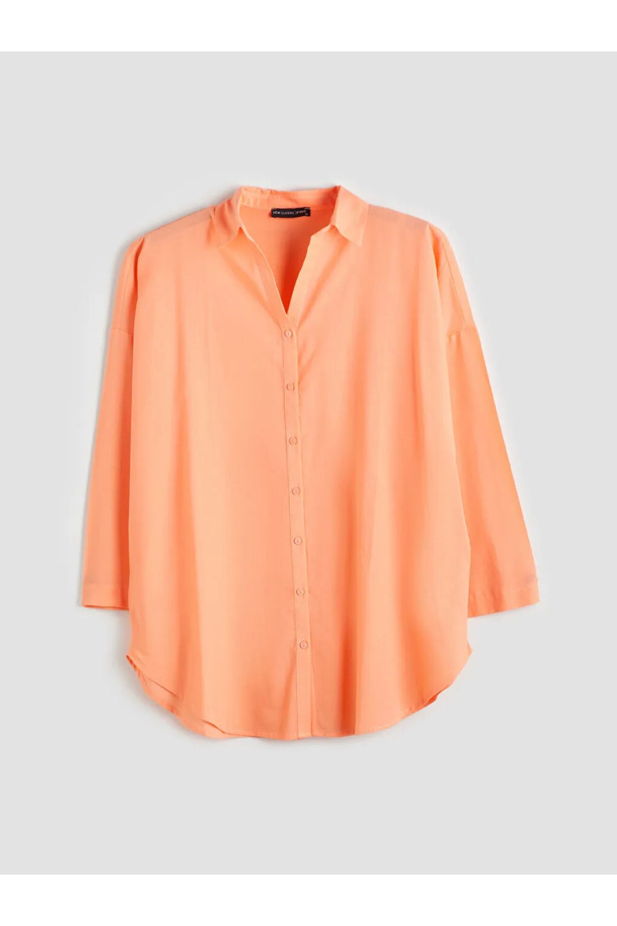LC Waikiki LCWAIKIKI Classic Turuncu Oversize Kadın Gömlek Tunik