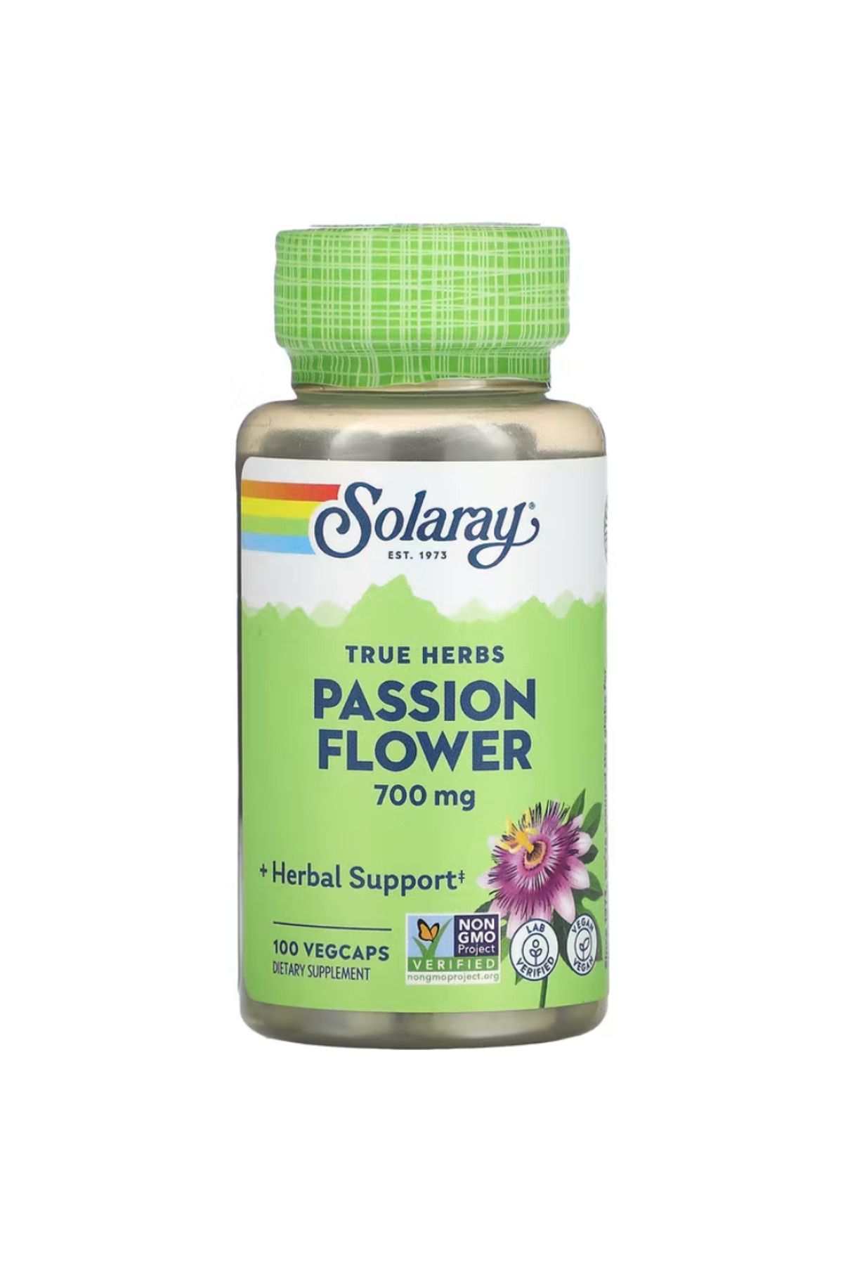 Solaray , True Herbs, Passion Flower, 100 VegCaps (350 mg per Capsule)