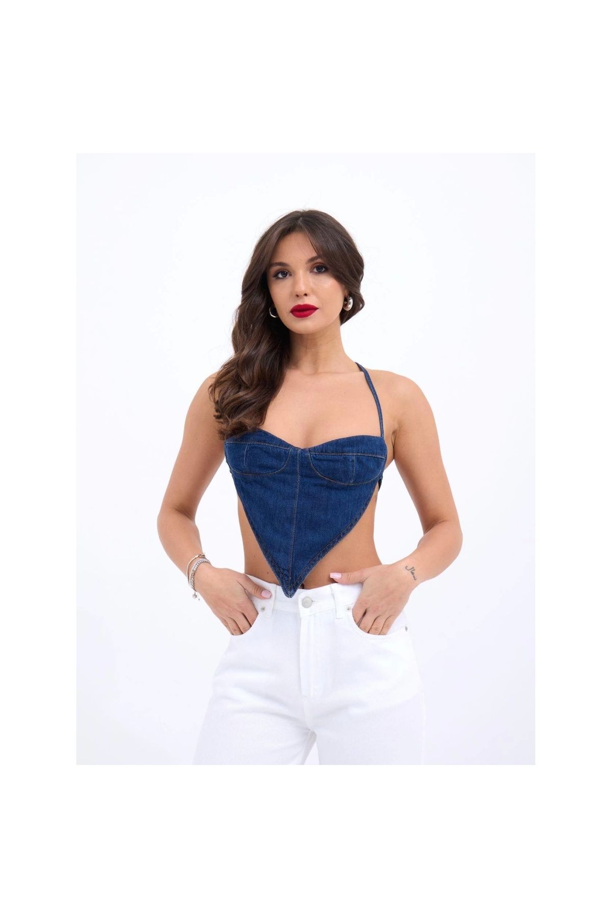 Marsilyan - 6968 KOT CROP-MAVİ