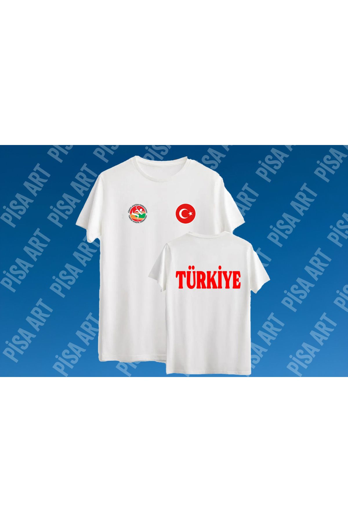 Pisa Art Atletizm Türkiye Milli Takım Temalı Yetişkin Ve Çocuk T-Shirt