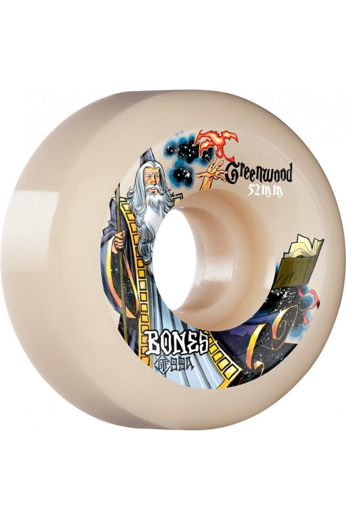 teknotrust 52mm Magic Kaykay Tekerlek Seti, Beyaz, V5 Sidecut, 99A