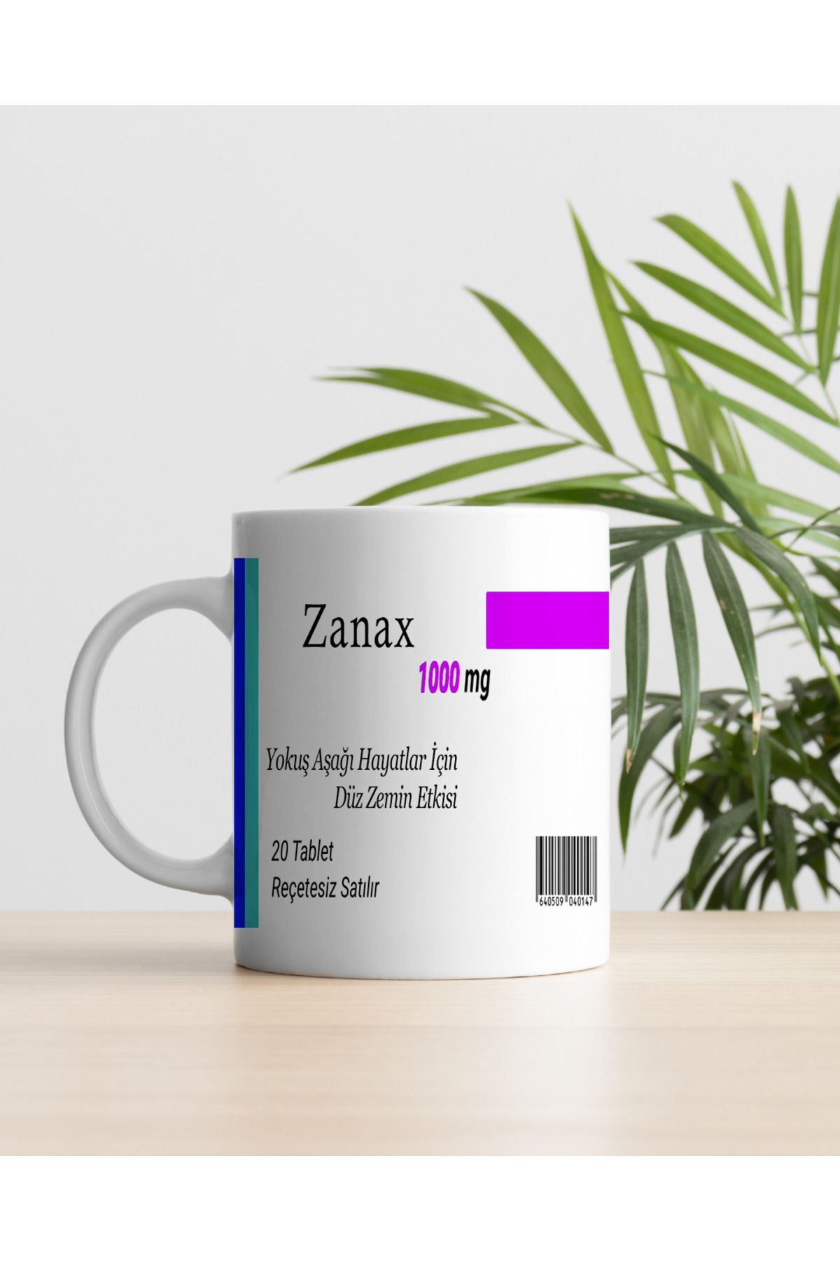 DİLAHOME Zanax İlaç Baskılı Kupa Bardak - Komik Yazılı Kupa Bardak