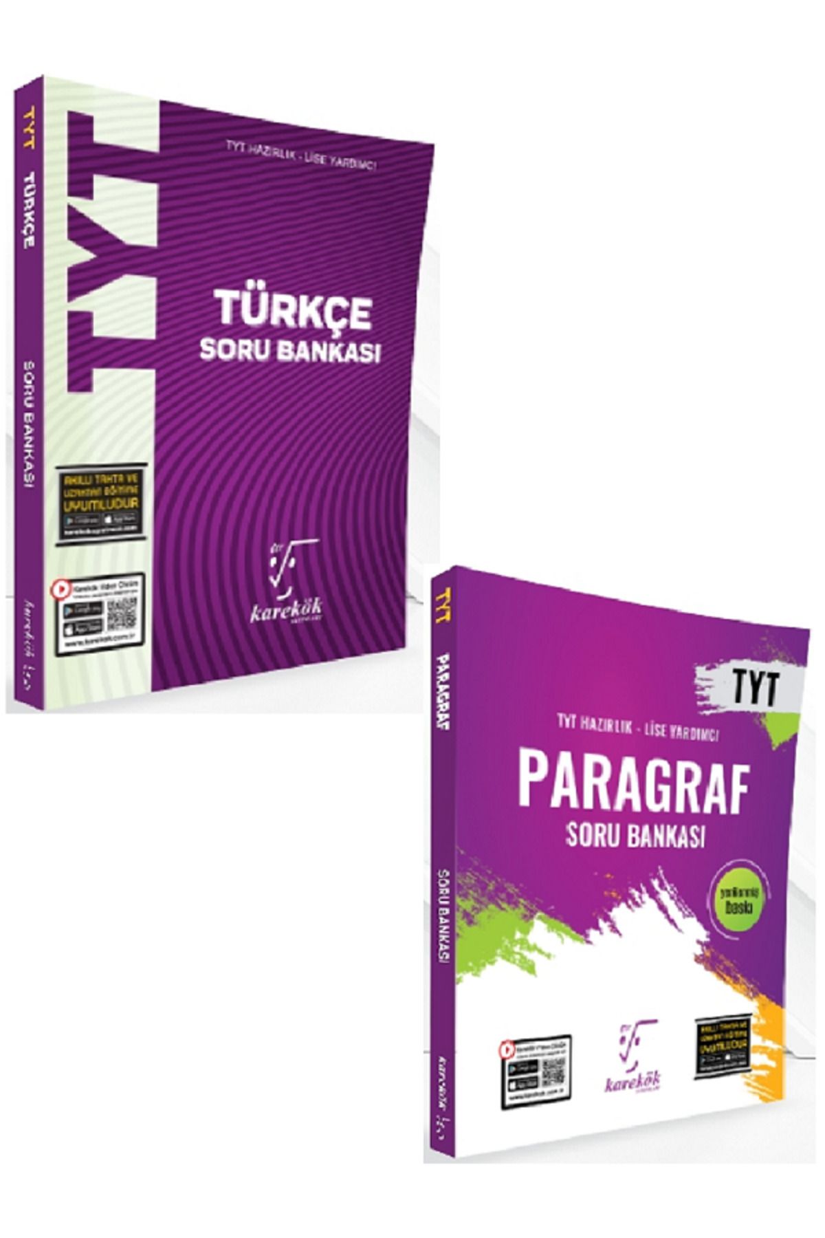 Evrensel İletişim Yayınları TYT Karakök TÜRKÇE Soru Bankası + AYT Karakök PARAGRAF Soru Bankası / 2 KİTAP SET