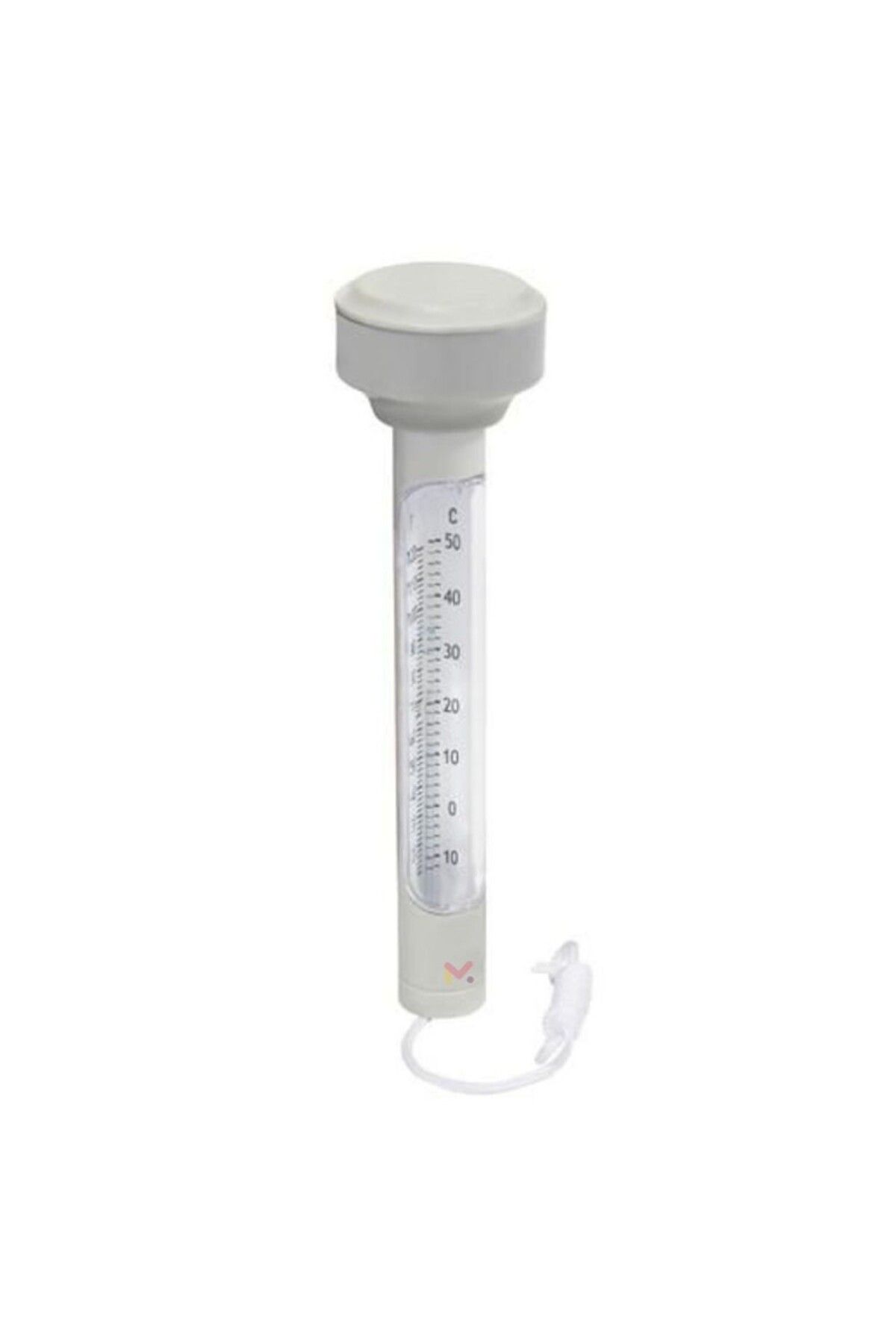 OEM-Floating thermometer with string for measuring water temperature in swimming pools, 19 x 5 cm, White 3