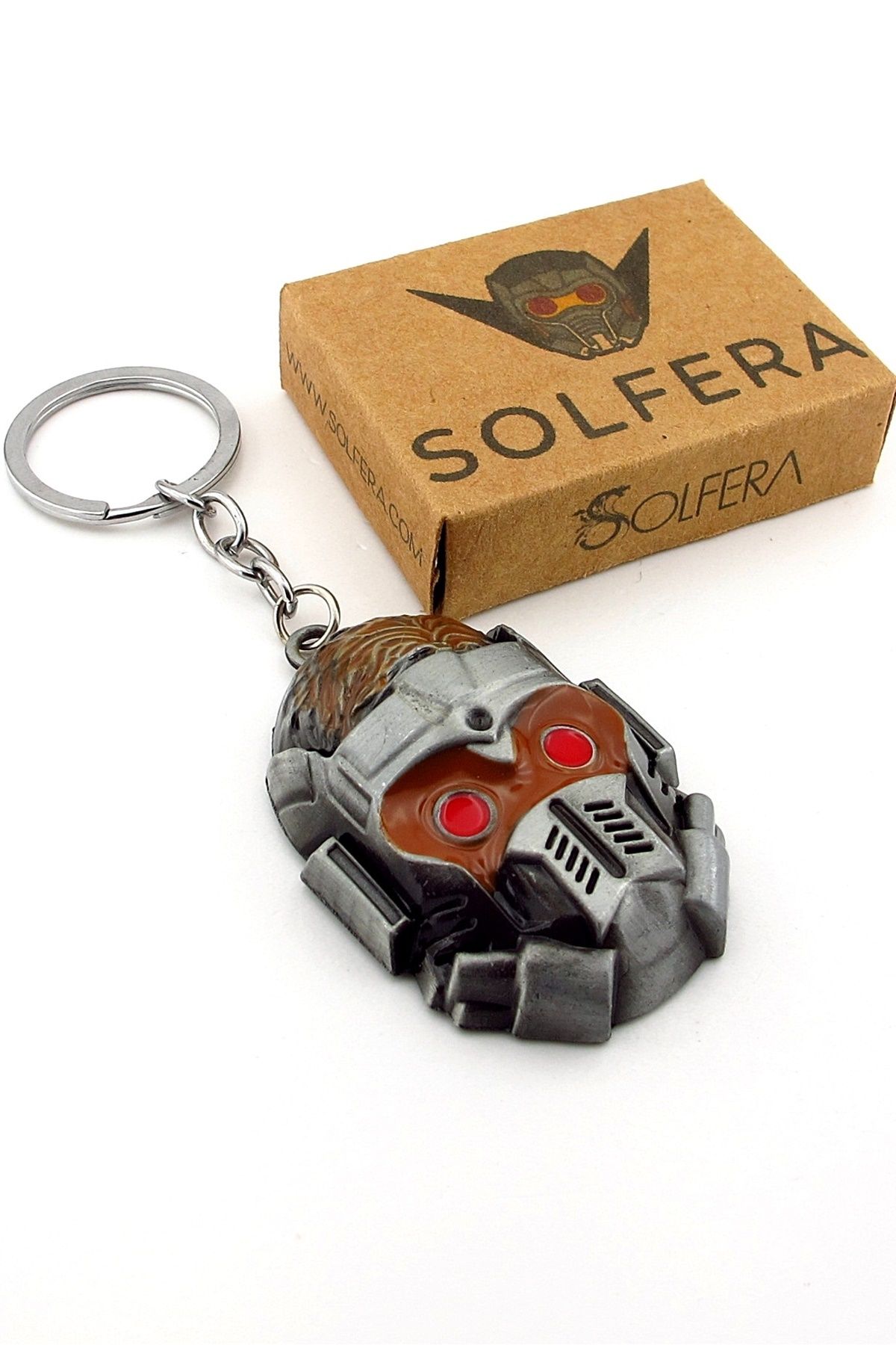 Solfera Star-Lord Maskesi Galaksinin Koruıyucusu Çizgiroman Metal Anahtarlık KC363
