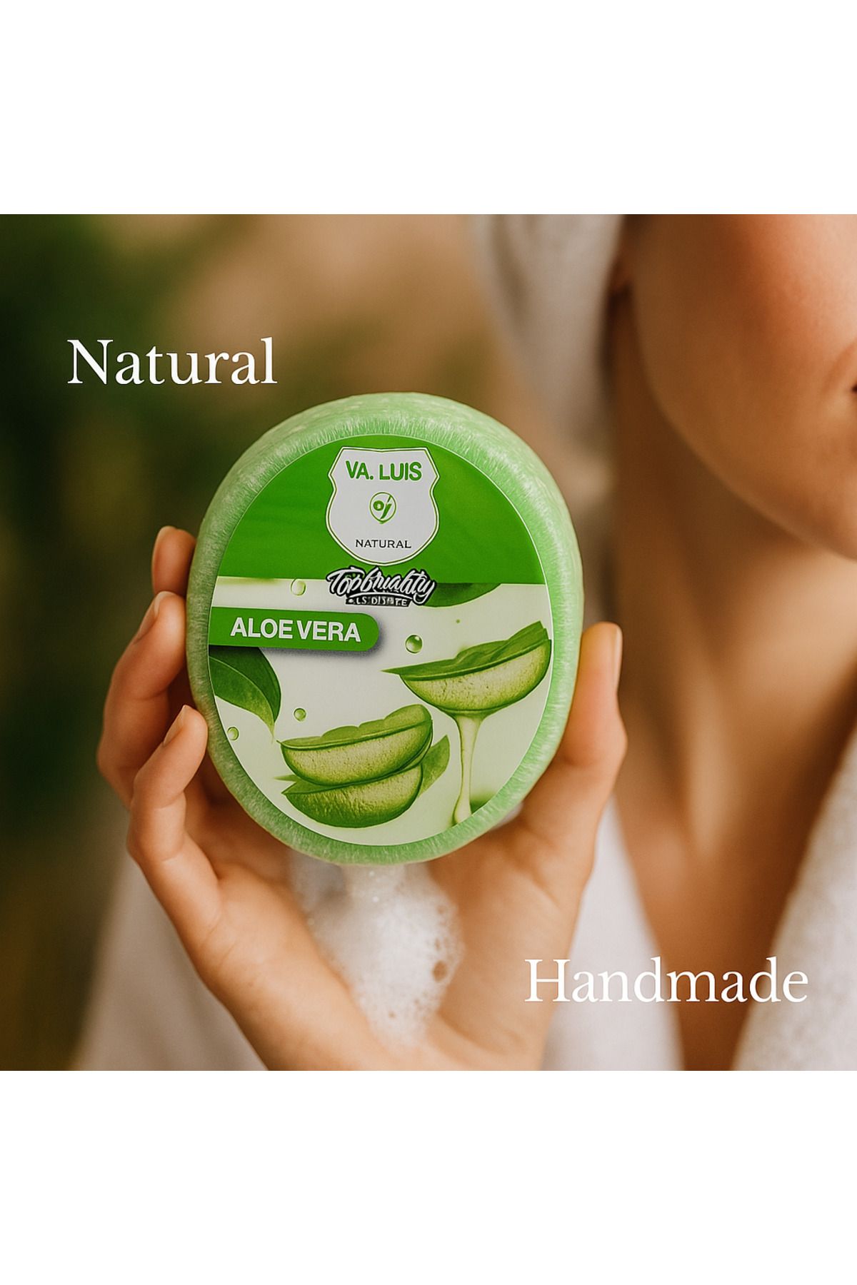 Va.Luis Aloe Vera Sünger Sabun – Gloss & Glow | Nemlendirir, Yatıştırır, Canlandırır
