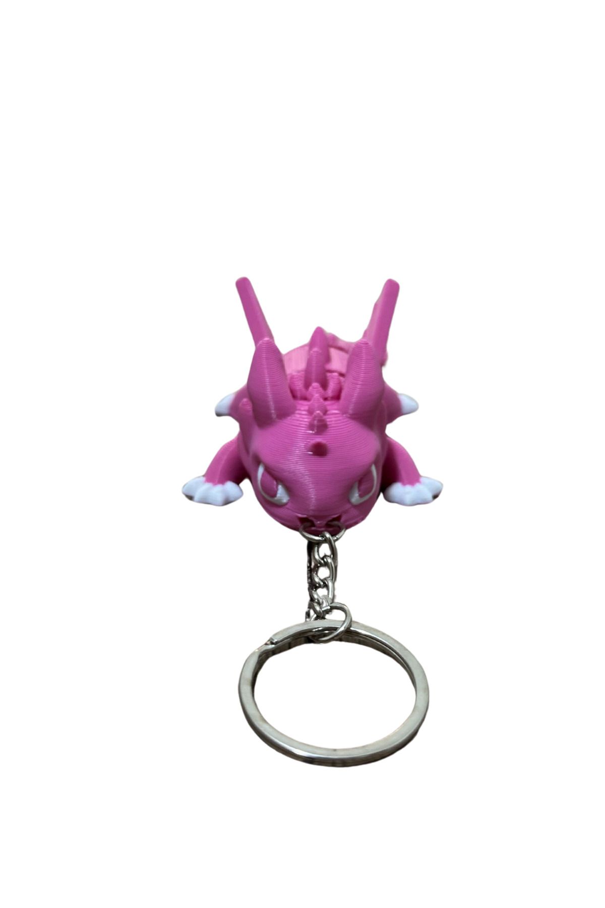 OLGUN Ejderhanı Nasıl Eğitirsin Dişsiz Eklemli Anahtarlık Pembe 3D Tasarım