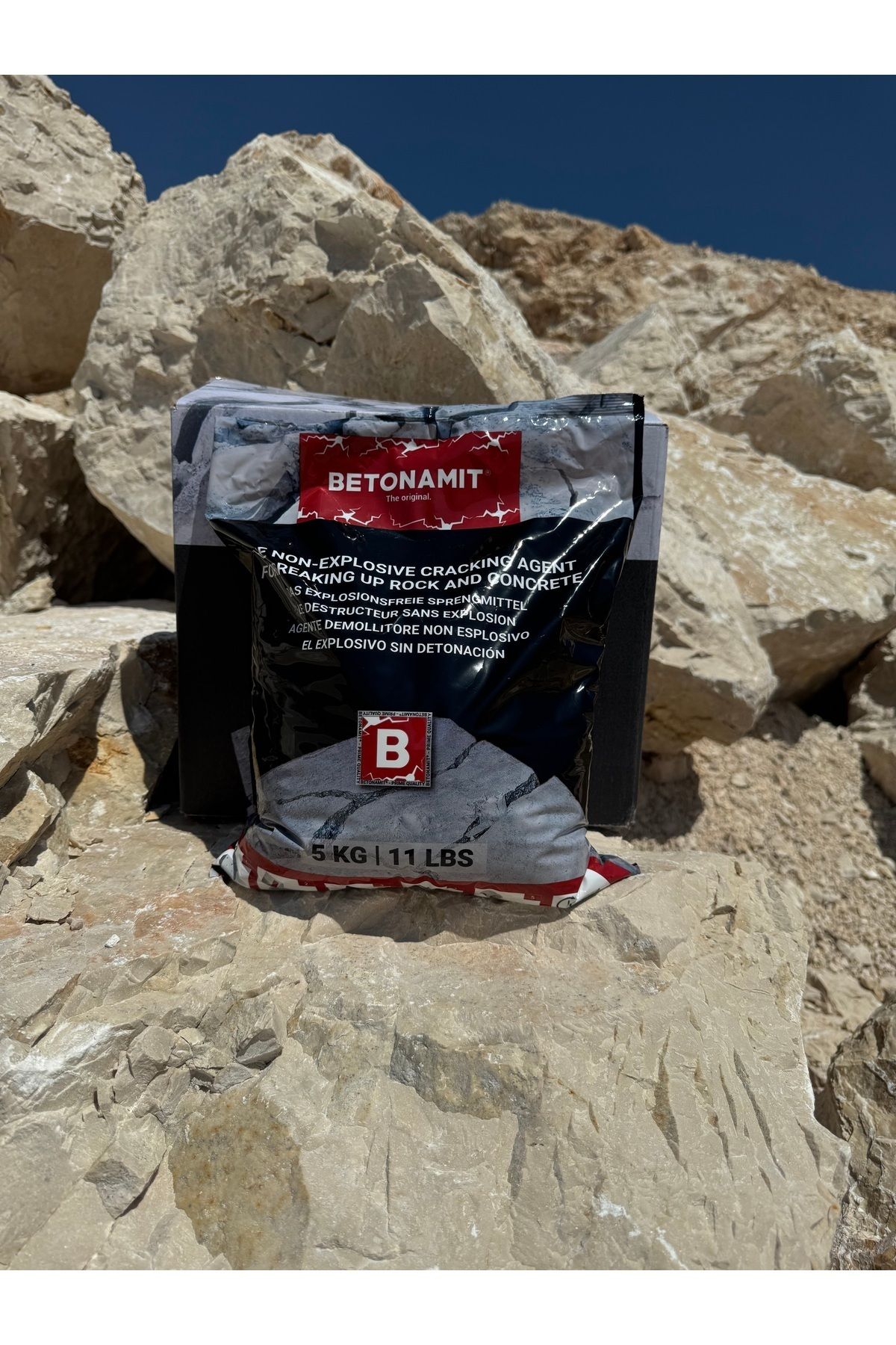 BETONAMİT Kaya Kırıcı Toz, Beton Kırıcı Toz Define Ve Hazine Taş Kırma 5 kg