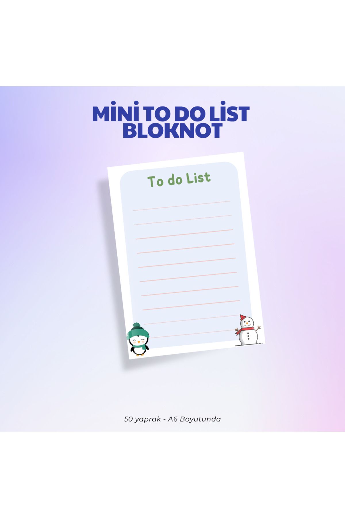 Nthouse Notehouse A6 To Do List Bloknot | 50 Yaprak Planlayıcı Not Defteri