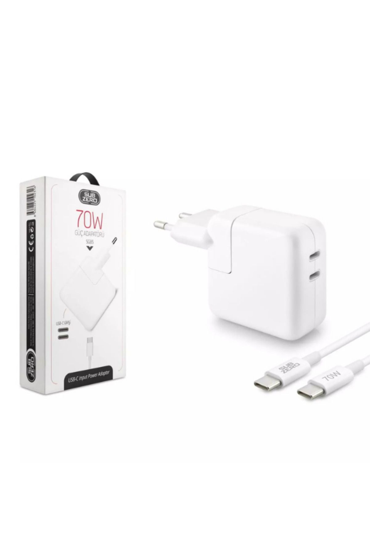 Subzero SG85 70 W PD Type‑C → Type‑C Şarj Seti | Turbo Hızlı Adaptör