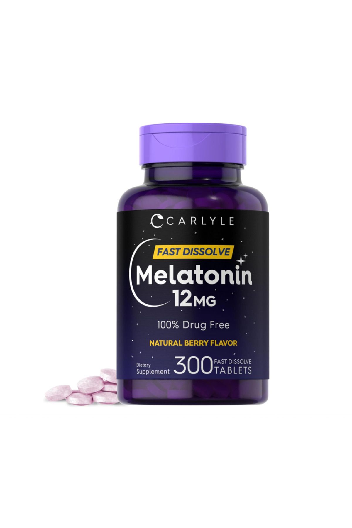 Carlyle , Melatonin, 12 mg Fast Dissolve 300 Tablets