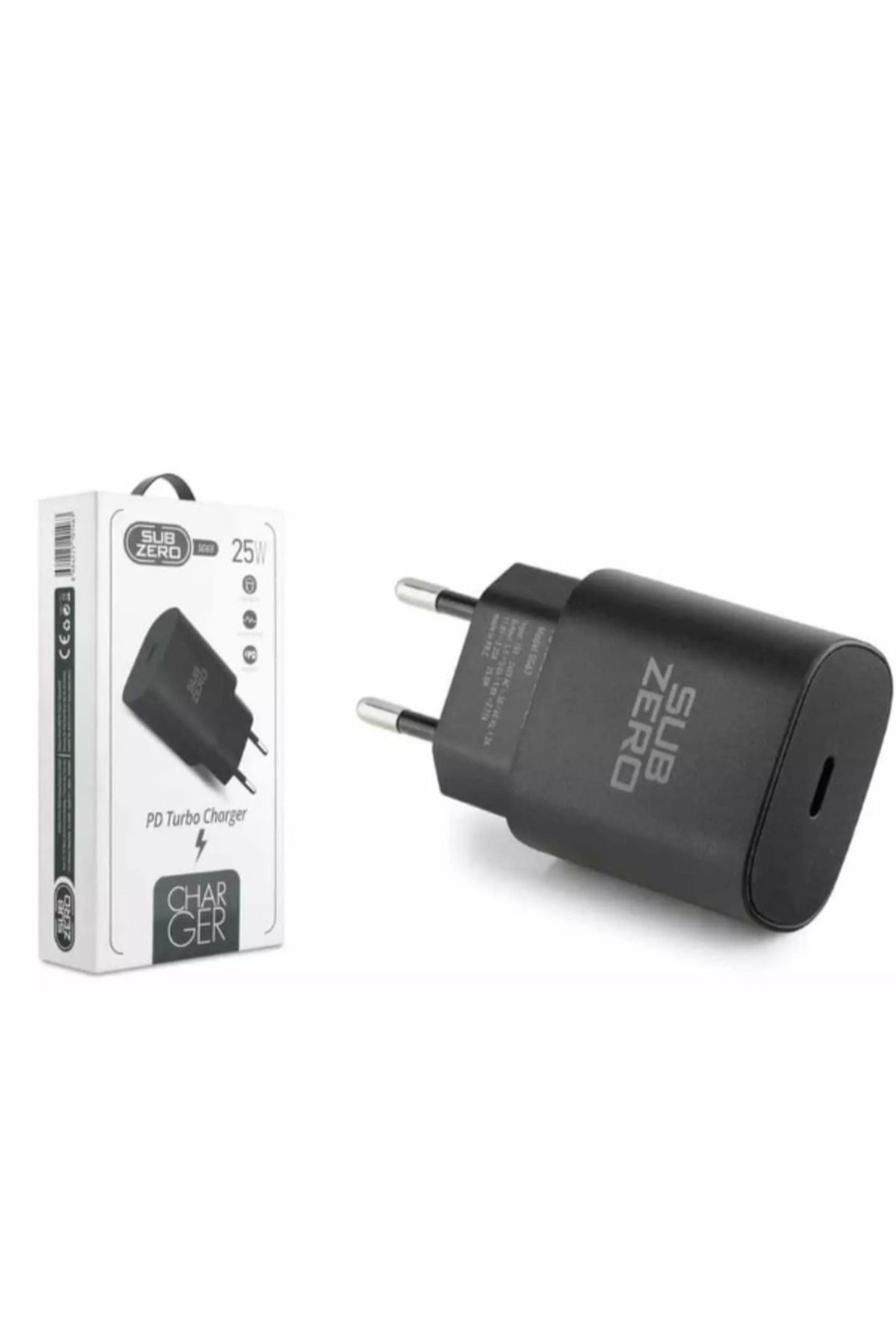 Subzero SG63 25W PD (Turbo) Type-C Ev Şarj Başlığı | Hızlı Şarj, CE Sertifikalı