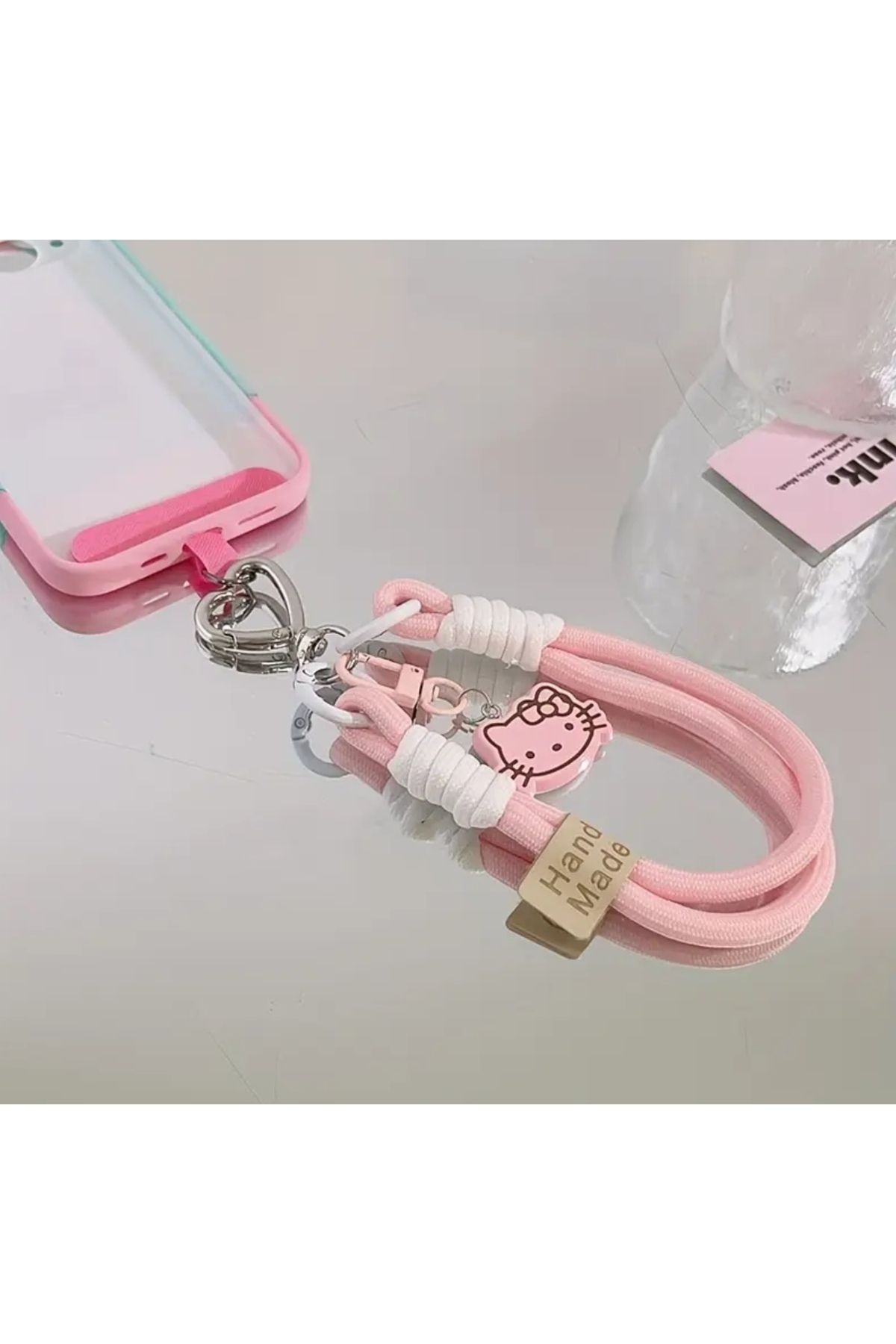 ORGANICYOU YIWU 1 adet Sanrio Hello Kitty Dönebilen Karikatür Üç Boyutlu Siyah KT Kedi CHARM