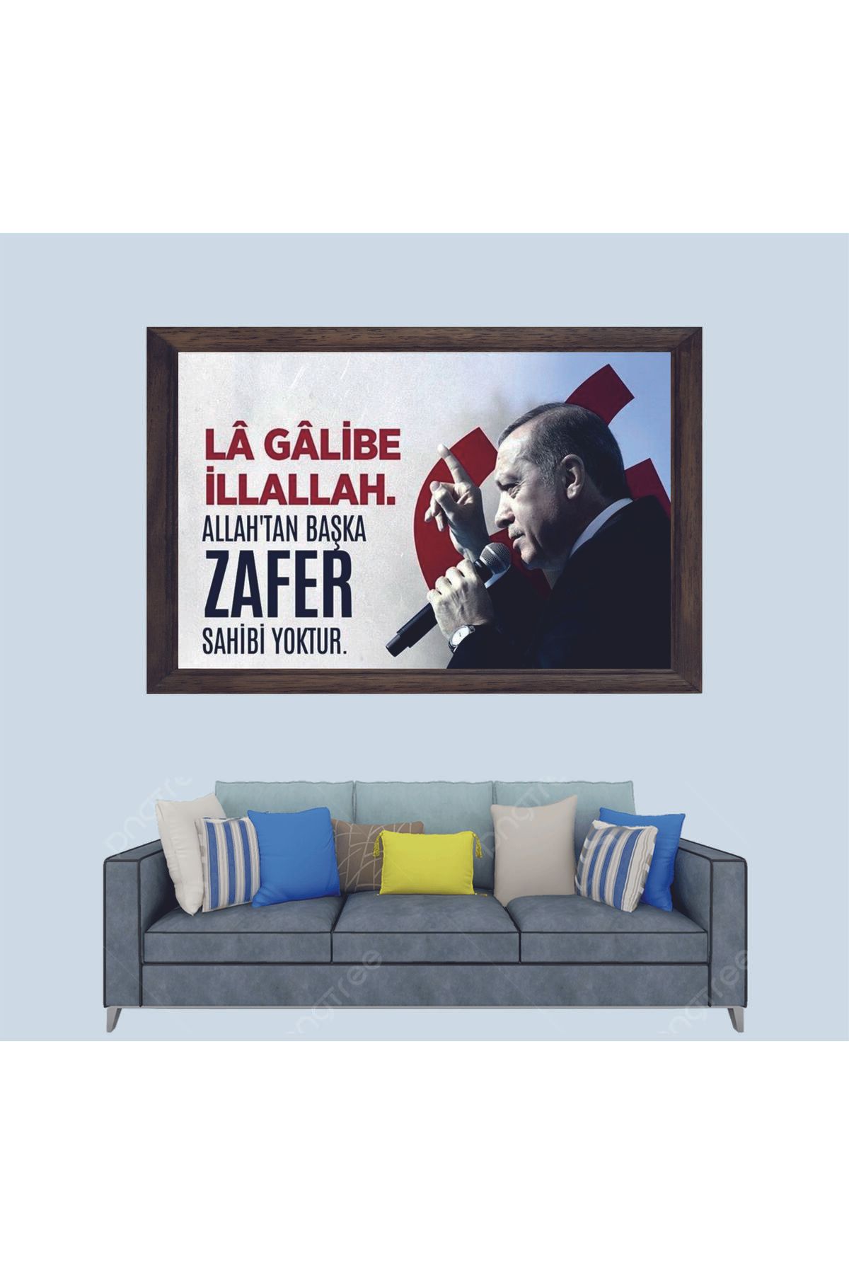 Lioncraft Cumhurbaşkanımız Recep Tayyip Erdoğan Sözü Çerçeveli Duvar Tablosu 20x30 cm