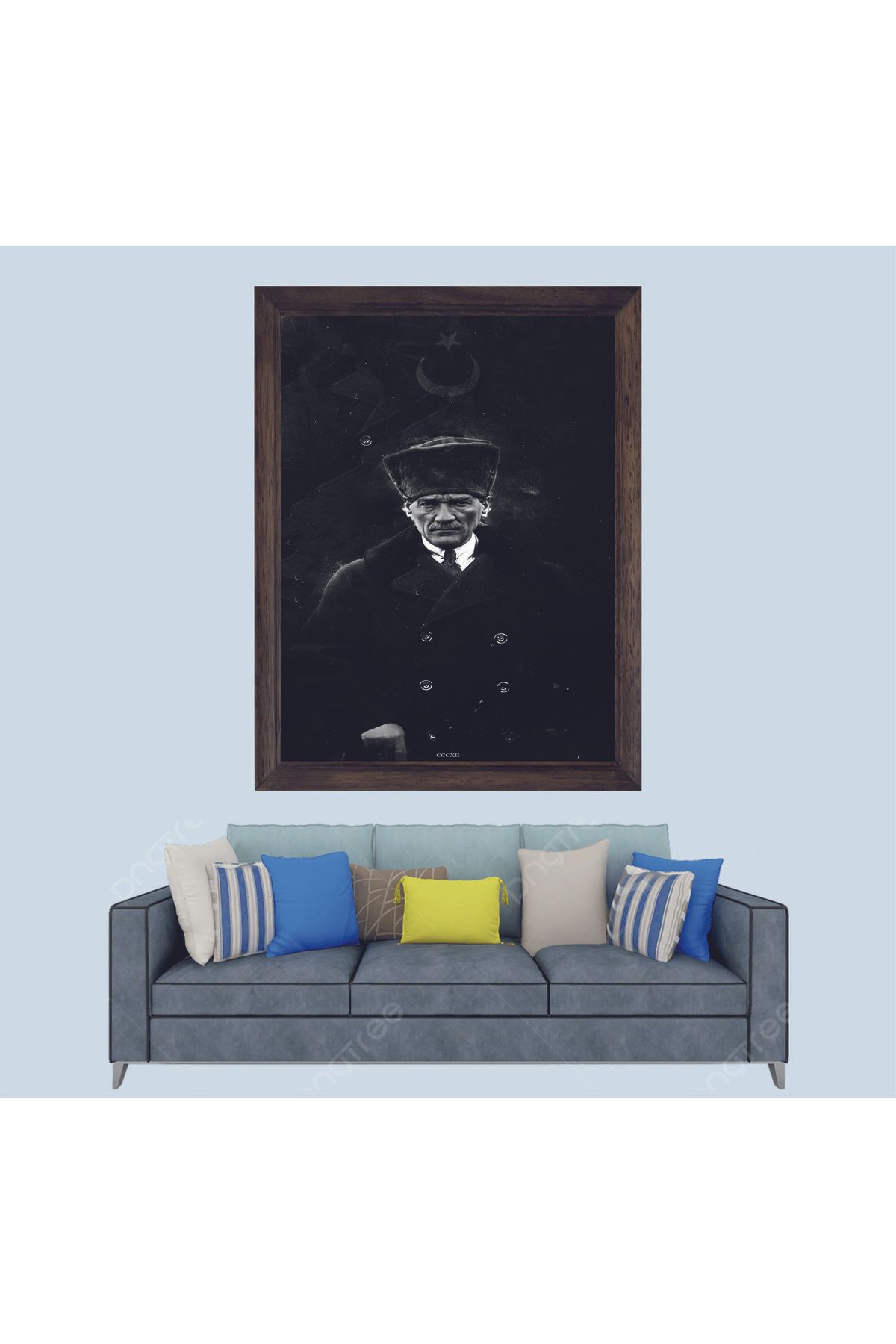 Lioncraft Atatürk Portresi Çerçeveli Duvar Tablosu 30x45 cm