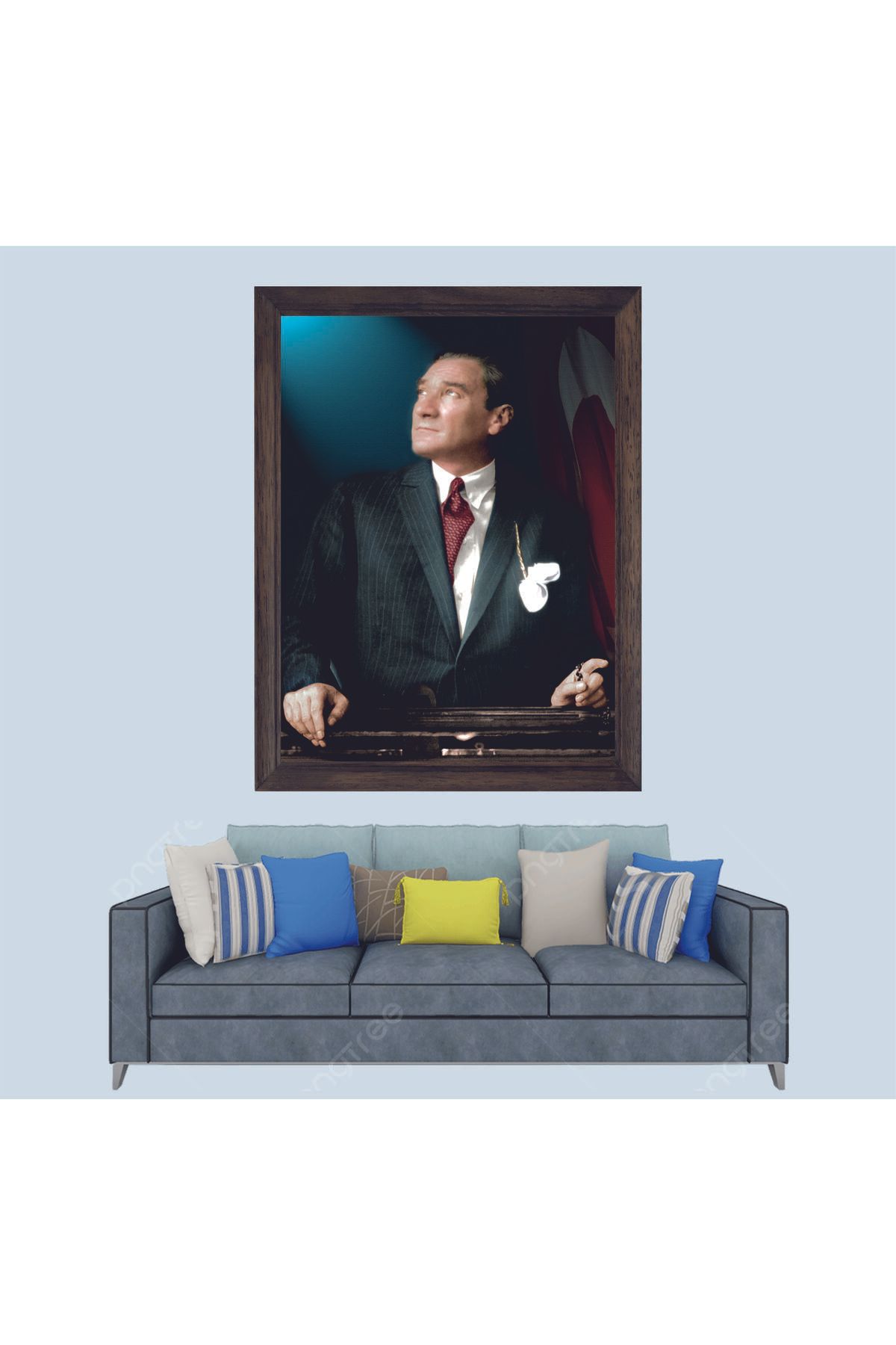 Lioncraft Atatürk Portresi Çerçeveli Duvar Tablosu 30x45 cm