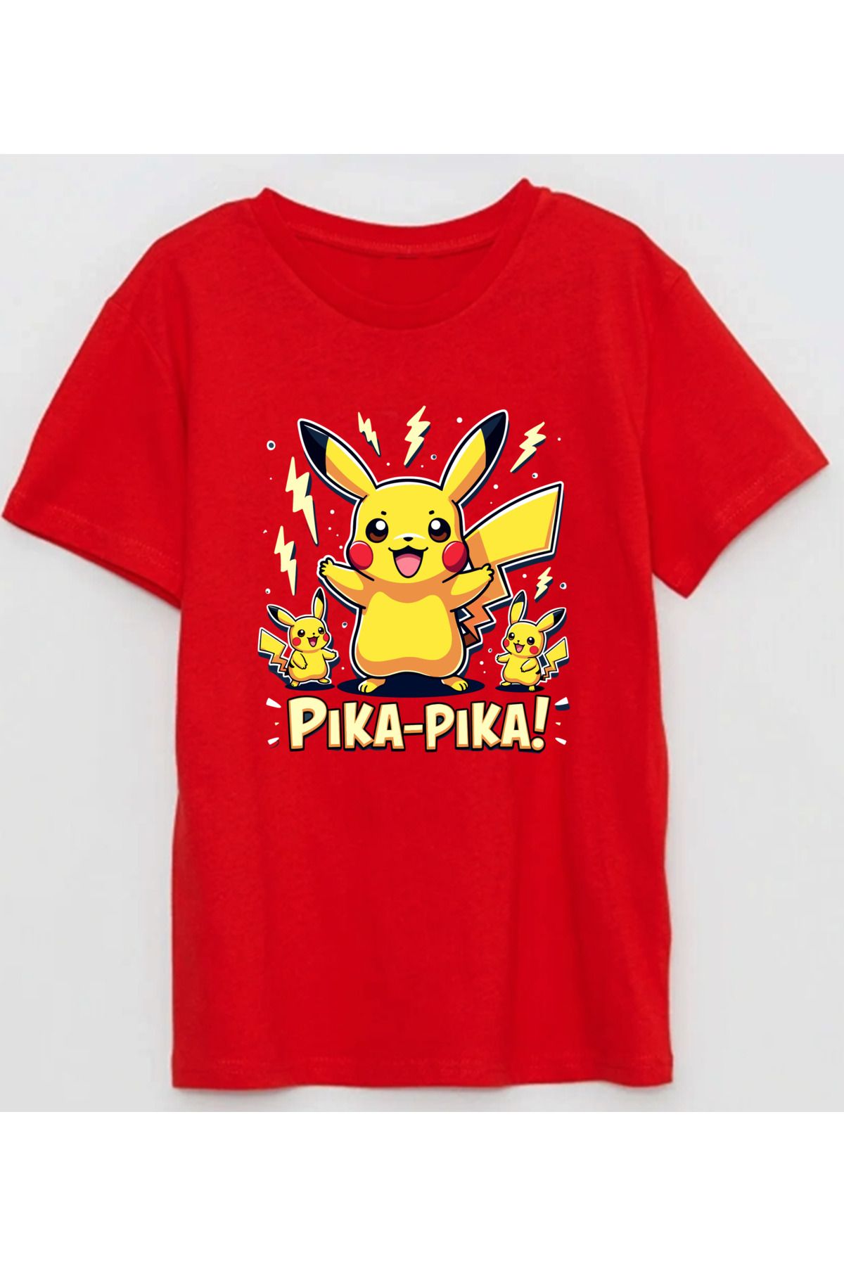 Efendioğlu Design PİKA PİKA PİKACHU BASKILI PAMUKLU ÇOCUK TSHİRT