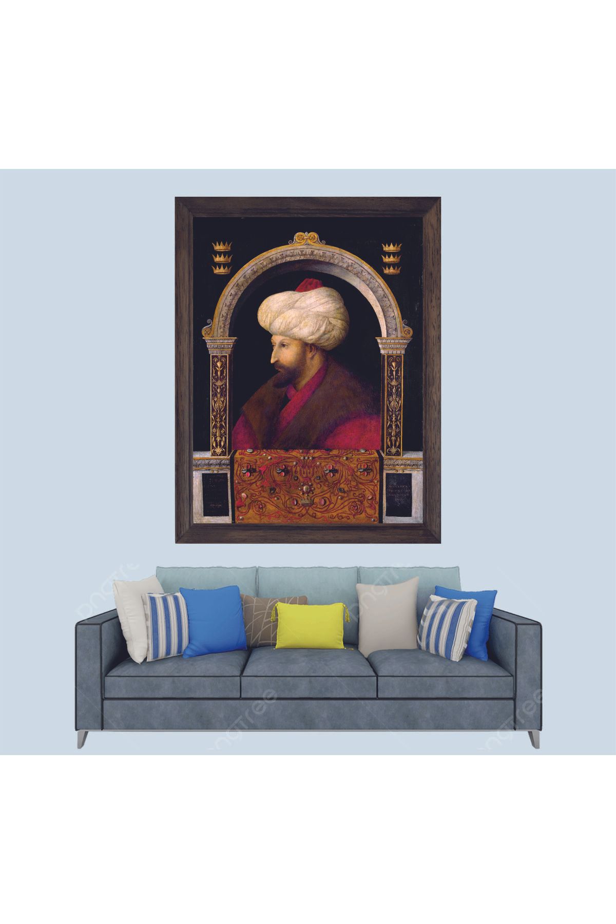 Lioncraft Osmanlı Padişahı 4. Murat Portresi Çerçeveli Duvar Tablosu 20x30 cm