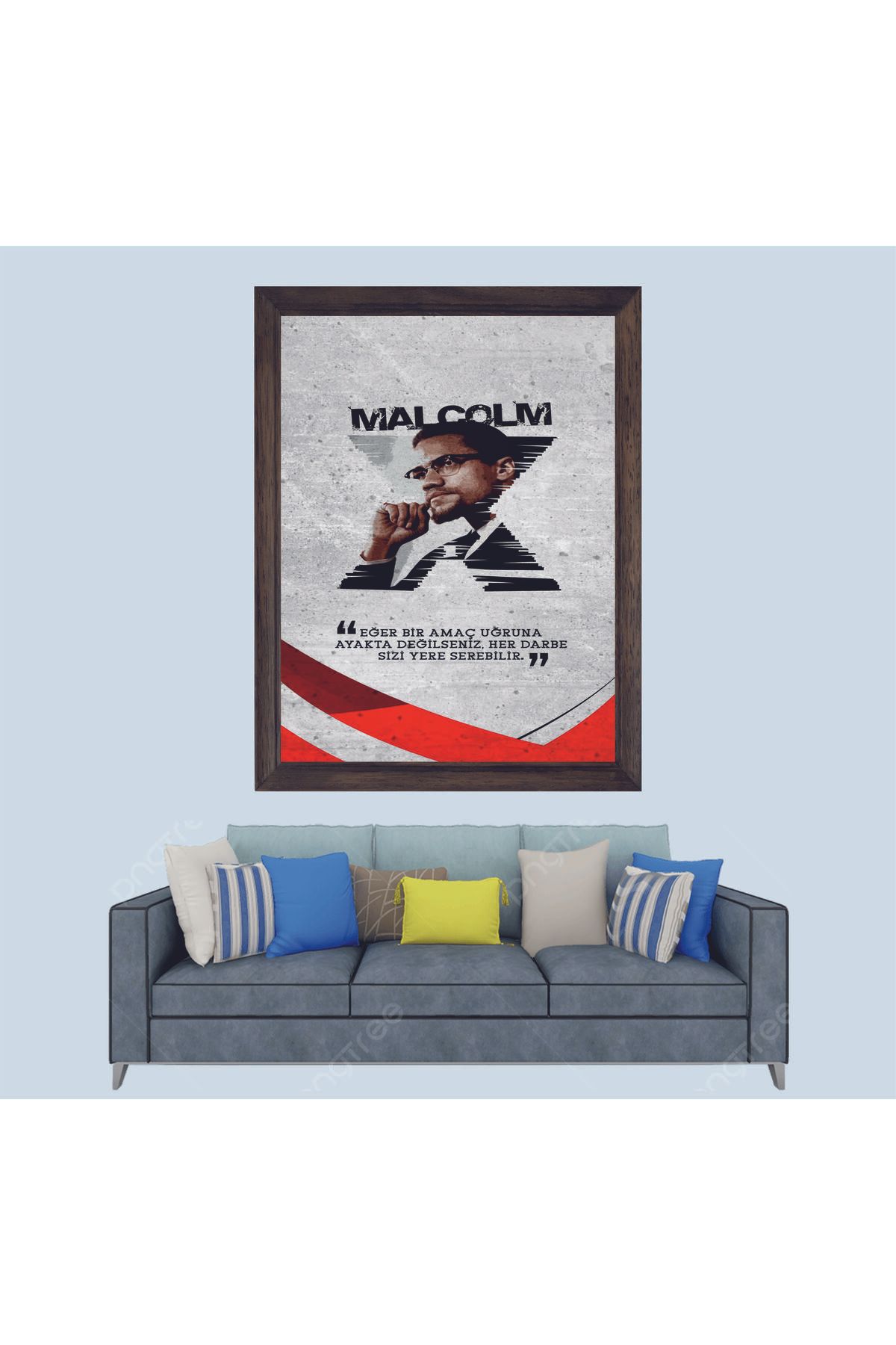 Lioncraft Malcom X Sözü Çerçeveli Duvar Tablosu 20x30 cm