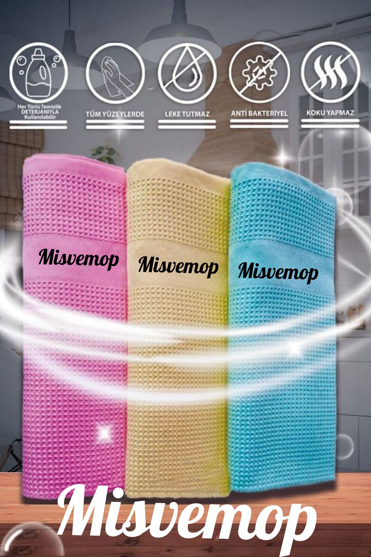 Misvele MisveClean ( 1 Adet ) Profesyonel Sihirli Cam Bezi 42*68 Cm