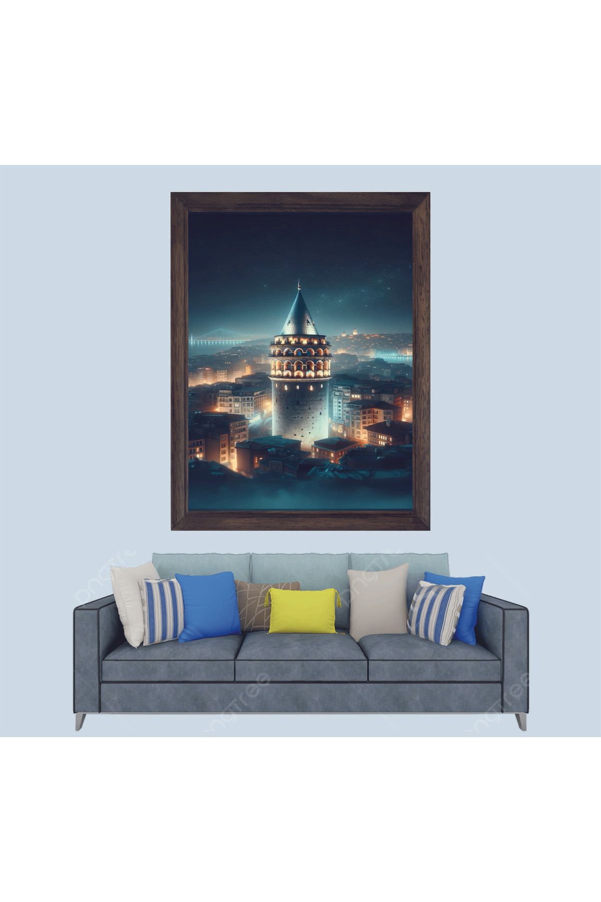 Lioncraft Galata Kulesi Çerçeveli Duvar Tablosu 30x45 cm