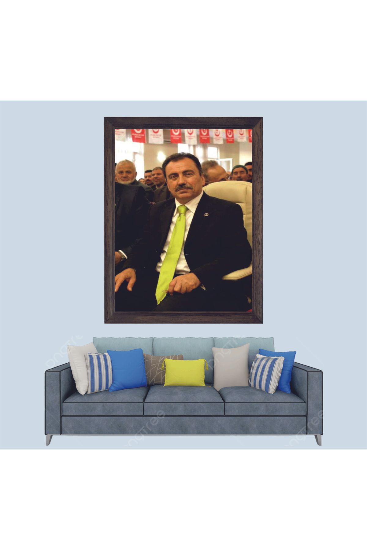 Lioncraft Muhsin Yazıcıoğlu Çerçeveli Duvar Tablosu 30x45 cm