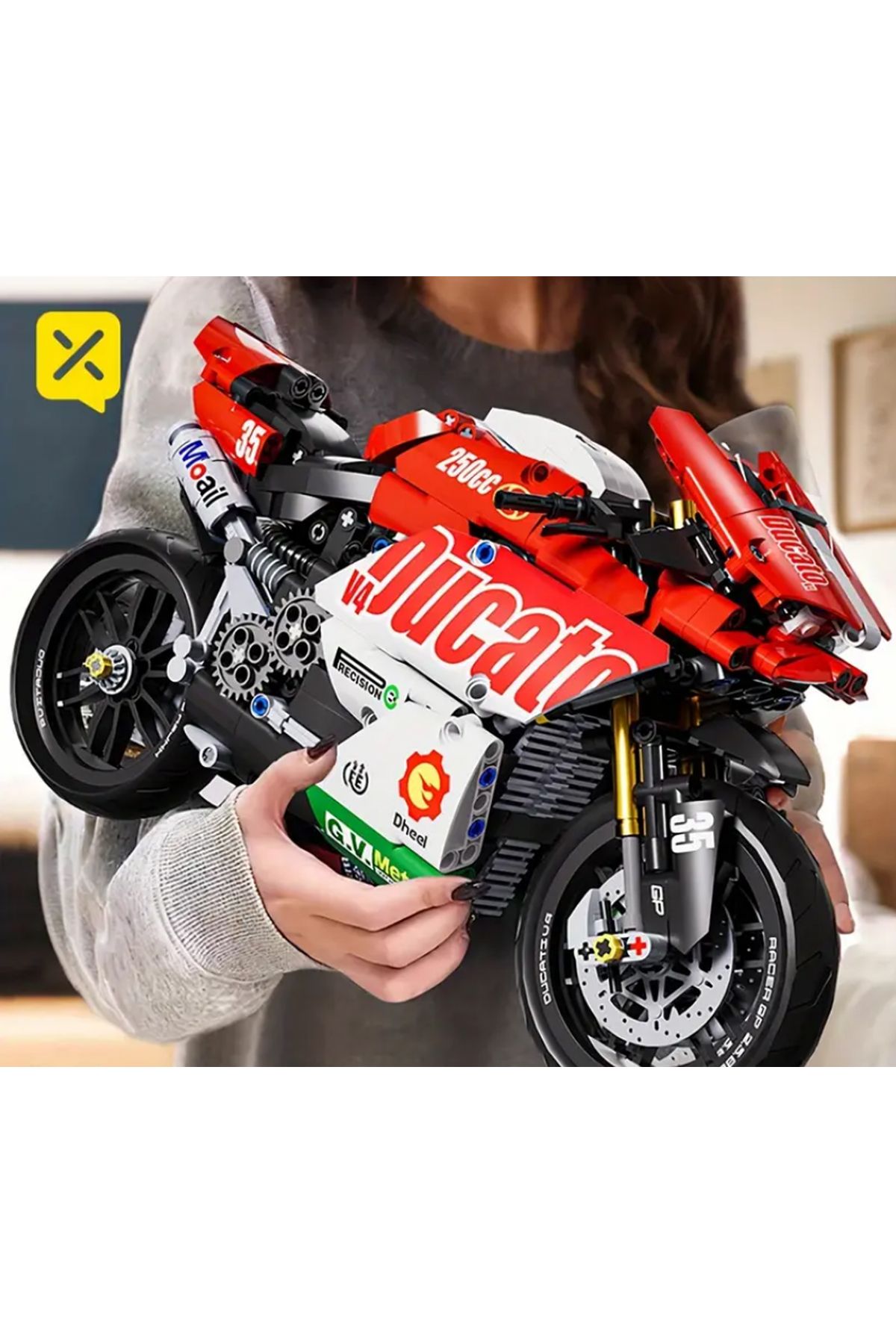 SHANTOU TE43 3D 1:10 ÖLÇEKTE REALİST MODEL MOTORSİKLET (YETİŞKİNLER VE ÇOCUKLAR İÇİN +3 YAŞ) MEGA BOY