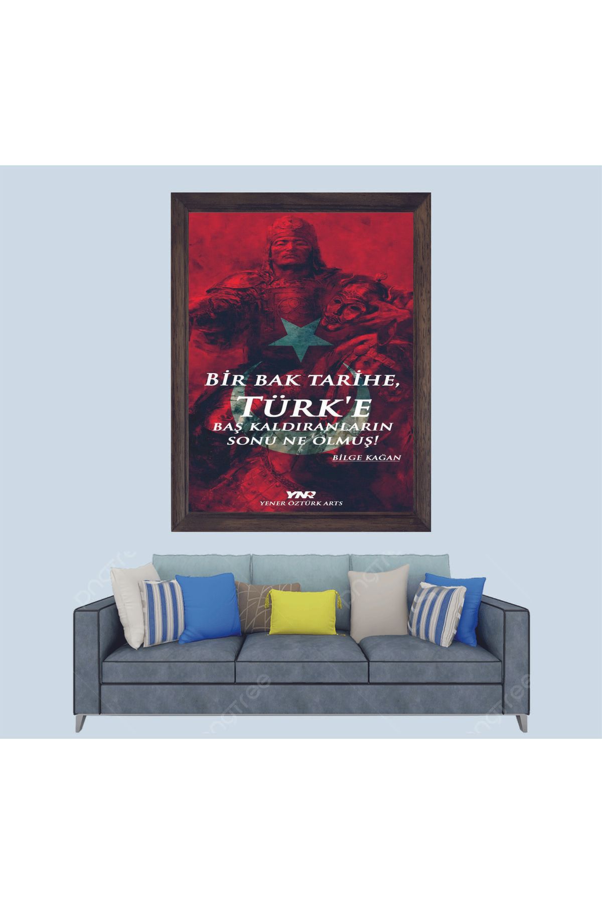 Lioncraft Bilge Kağan Çerçeveli Duvar Tablosu 30x45 cm
