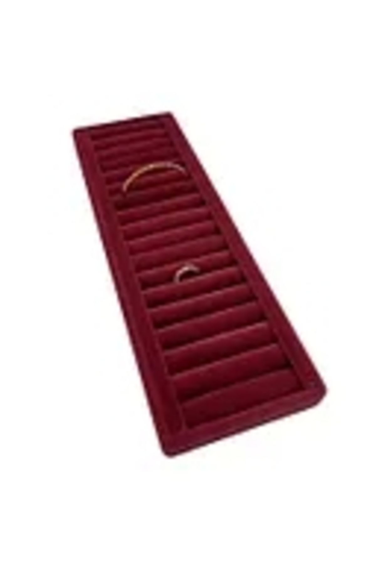 teknotrust Bordo Süet Kaplama 35/11 cm Bileklik ve Kelepçe Tablası
