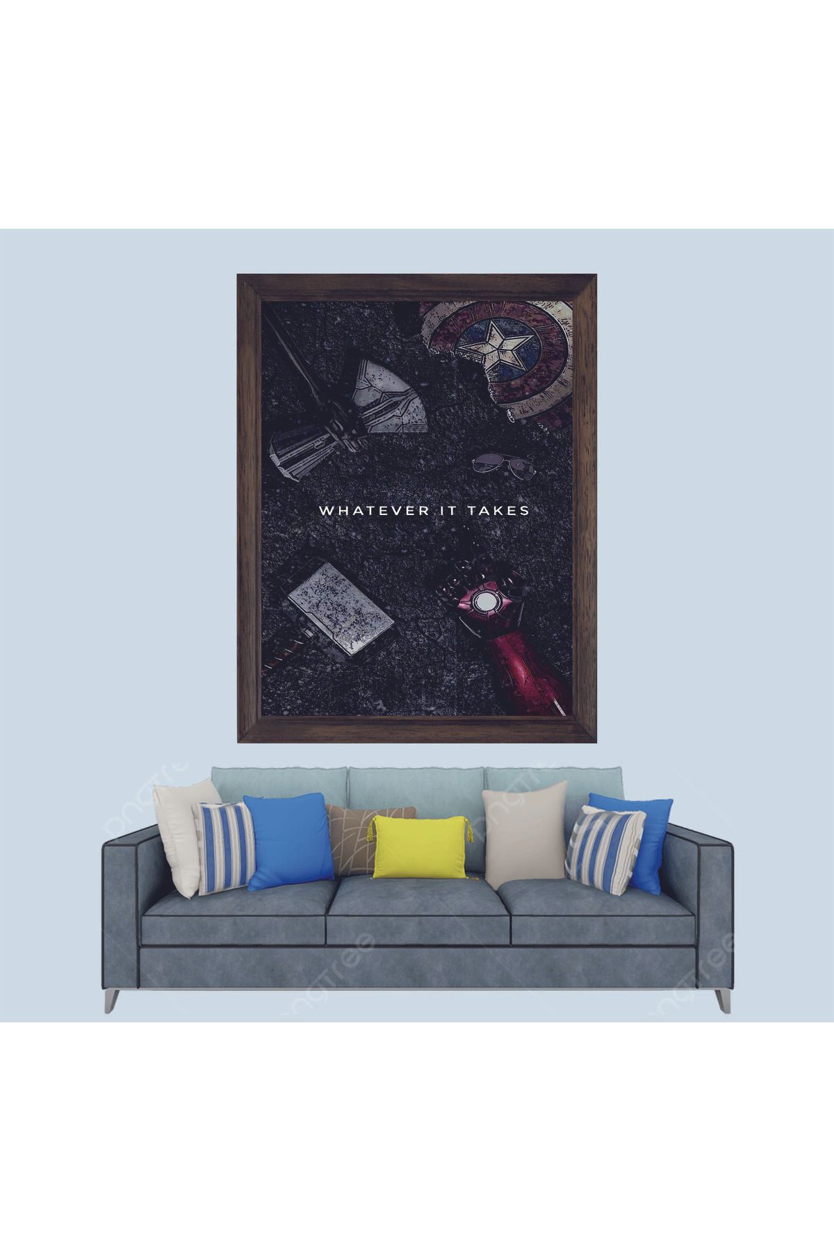 Lioncraft Marvel Kahramanları Çerçeveli Duvar Tablosu 30x45 cm