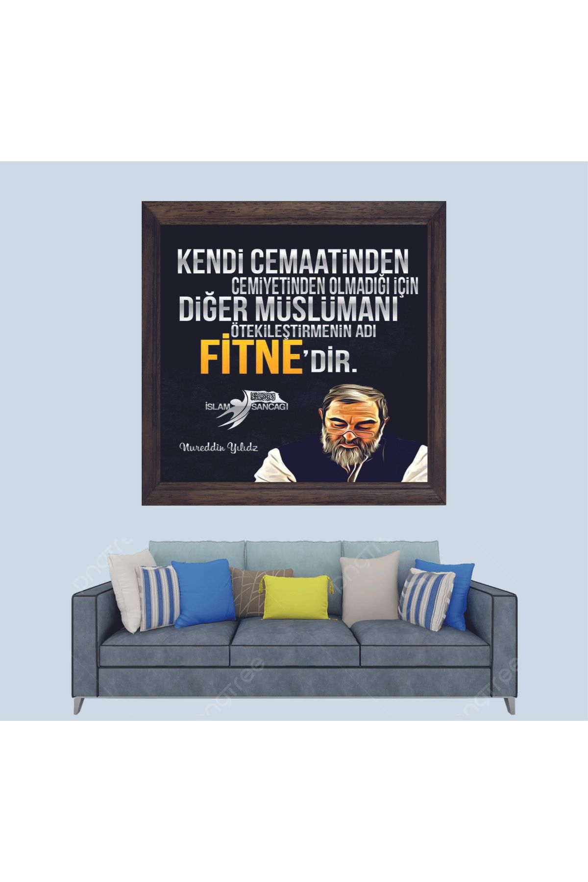 Lioncraft Nurettin Yıldız Sözü Çerçeveli Duvar Tablosu 30x45 cm