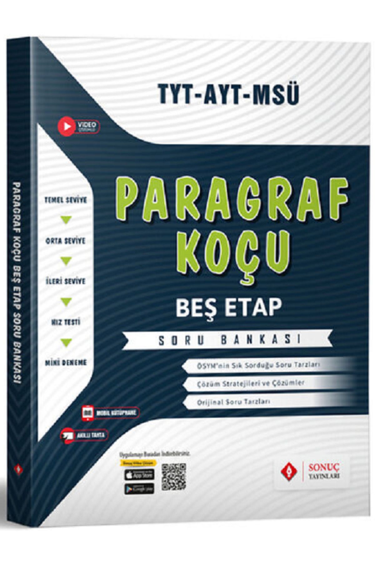Evrensel İletişim Yayınları Sonuç Yayınları Paragraf Koçu Beş Etap Soru Bankası / TYT - AYT - MSÜ / Video Çözümlü