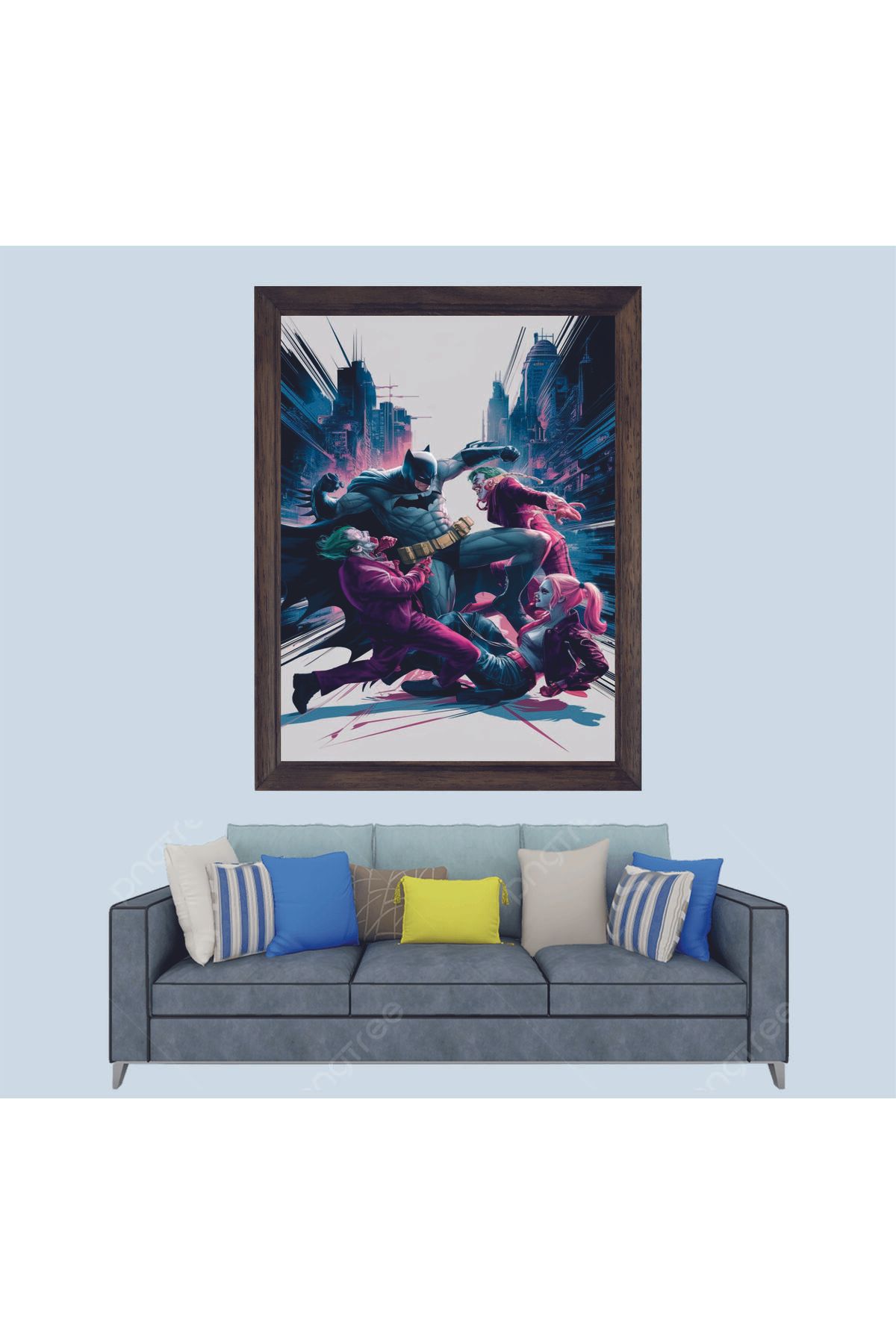 Lioncraft Batman ve Joker Çerçeveli Duvar Tablosu 30x45 cm