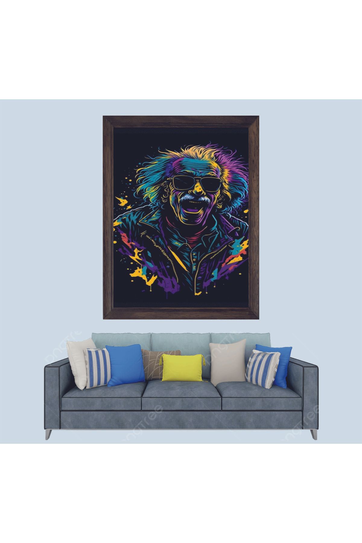 Lioncraft Albert Einstein Çerçeveli Duvar Tablosu 30x45 cm