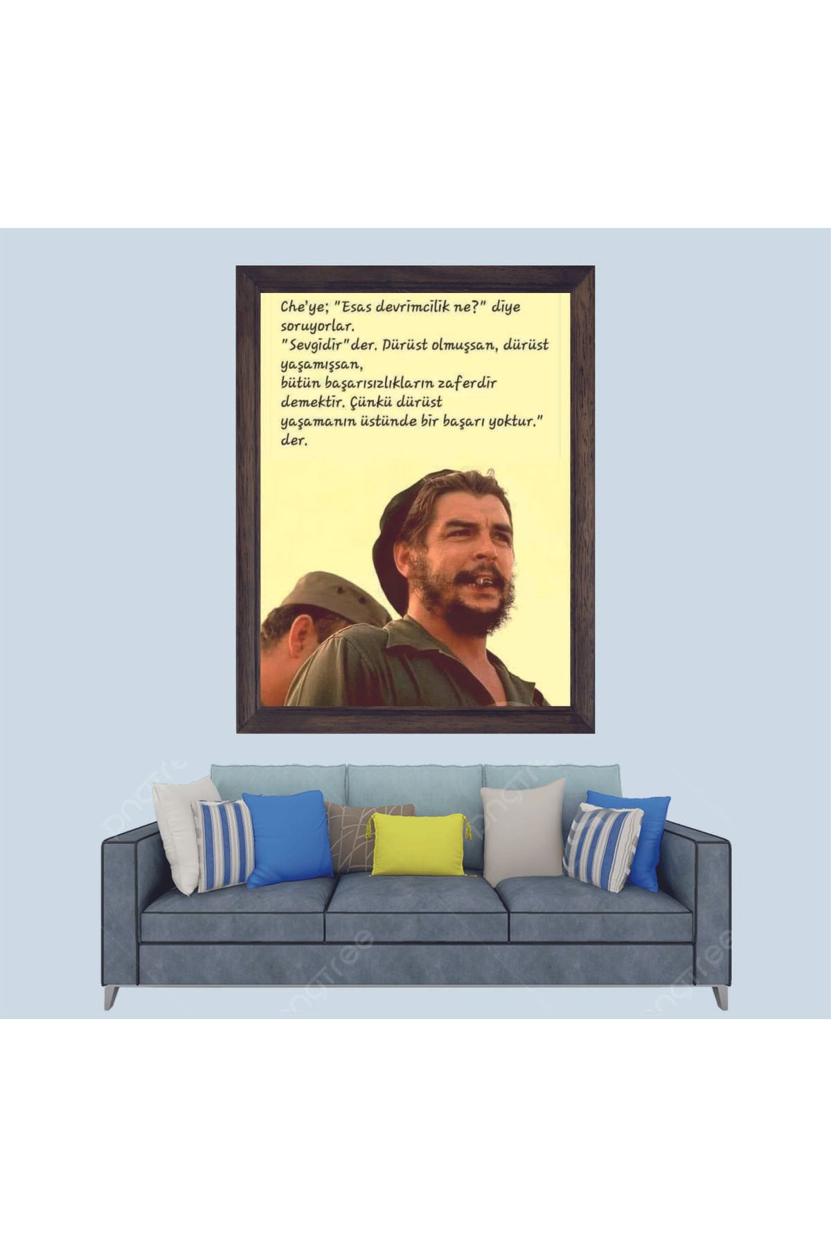 Lioncraft Che Guevara Sözü Çerçeveli Duvar Tablosu 20x30 cm
